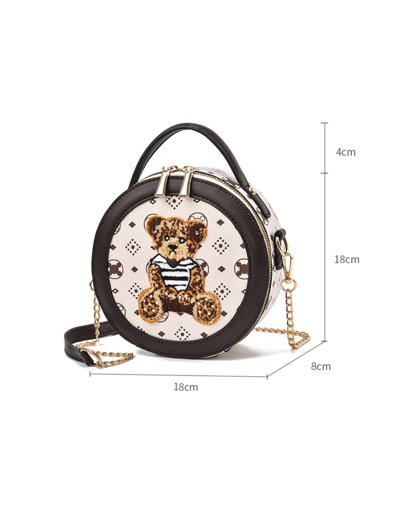Orsina – Embroidered teddy charm – Crossbody handbag