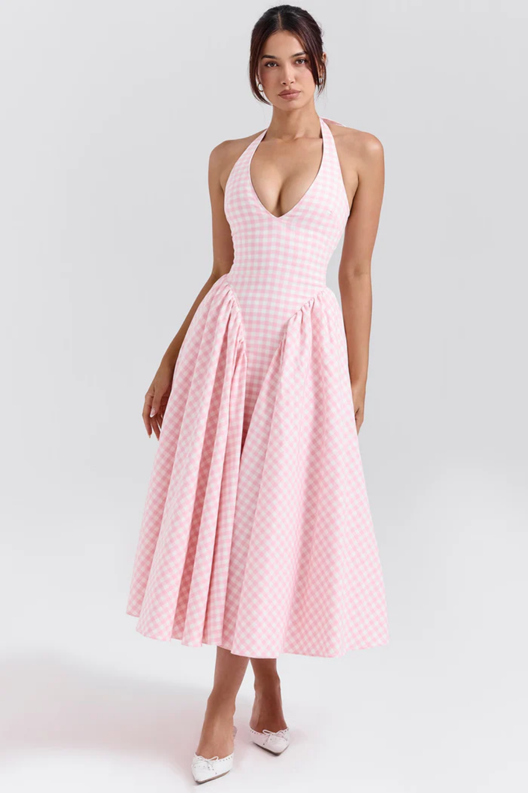 Alexanne – Halter neck design – Midi dress