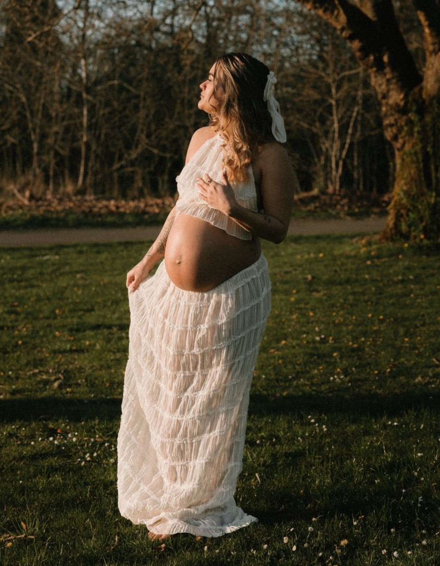 Bettany – Ruffled design – Maternity dress