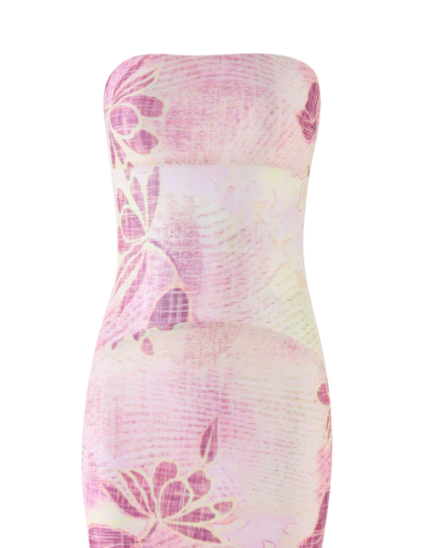 Marie – Floral print – Strapless maxi dress