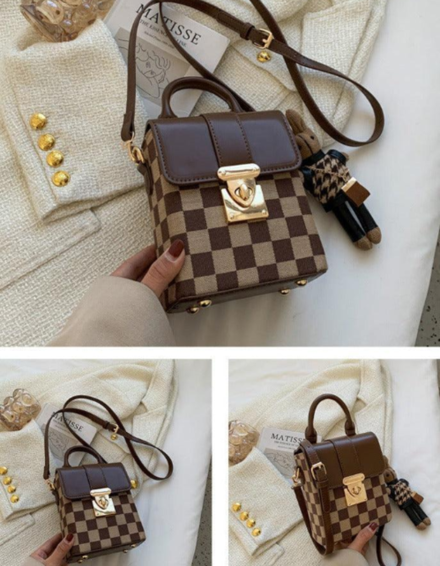 Ardenelle – Argyle flap charm – Crossbody handbag