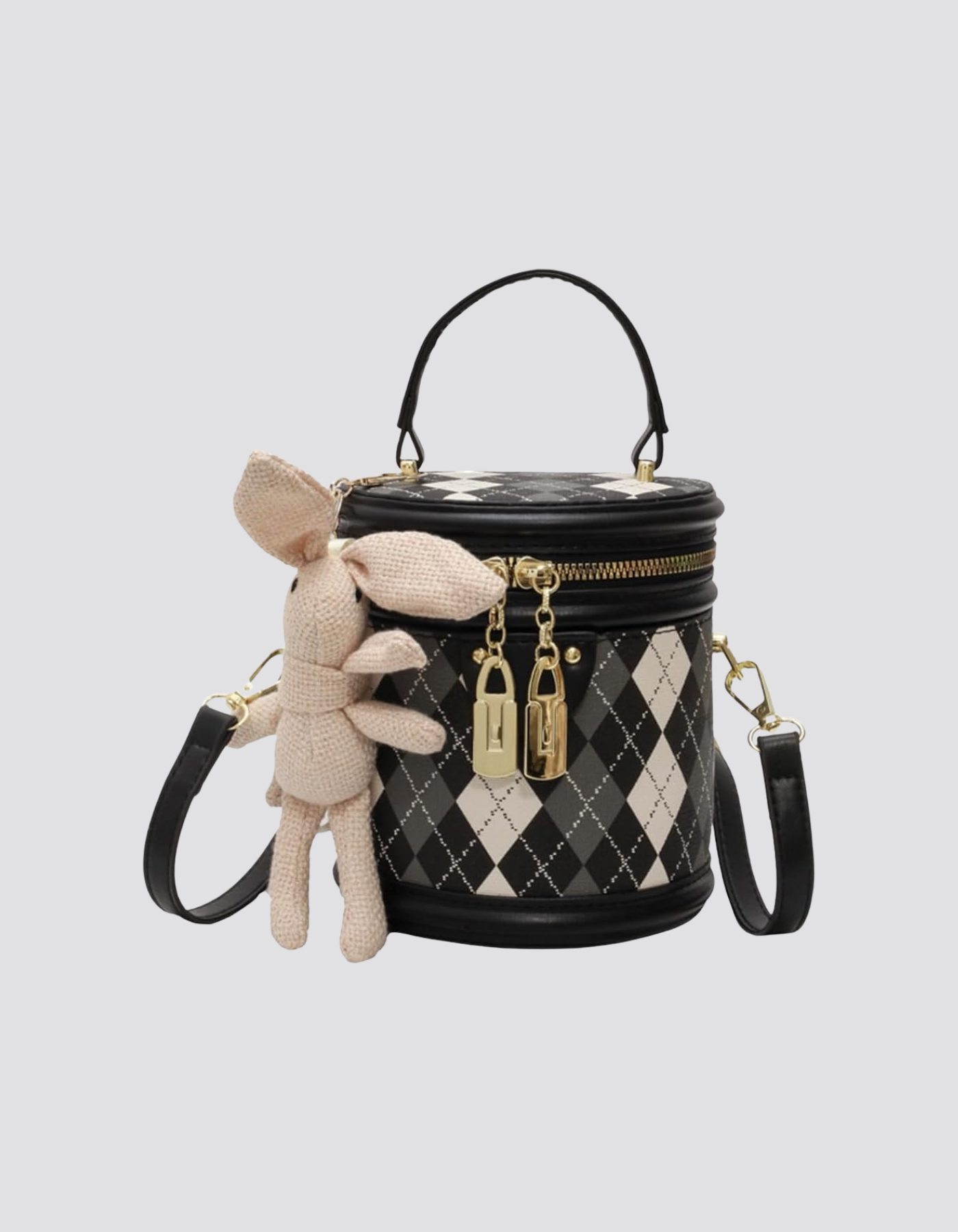 Minivière – Argyle bunny accent – Crossbody handbag