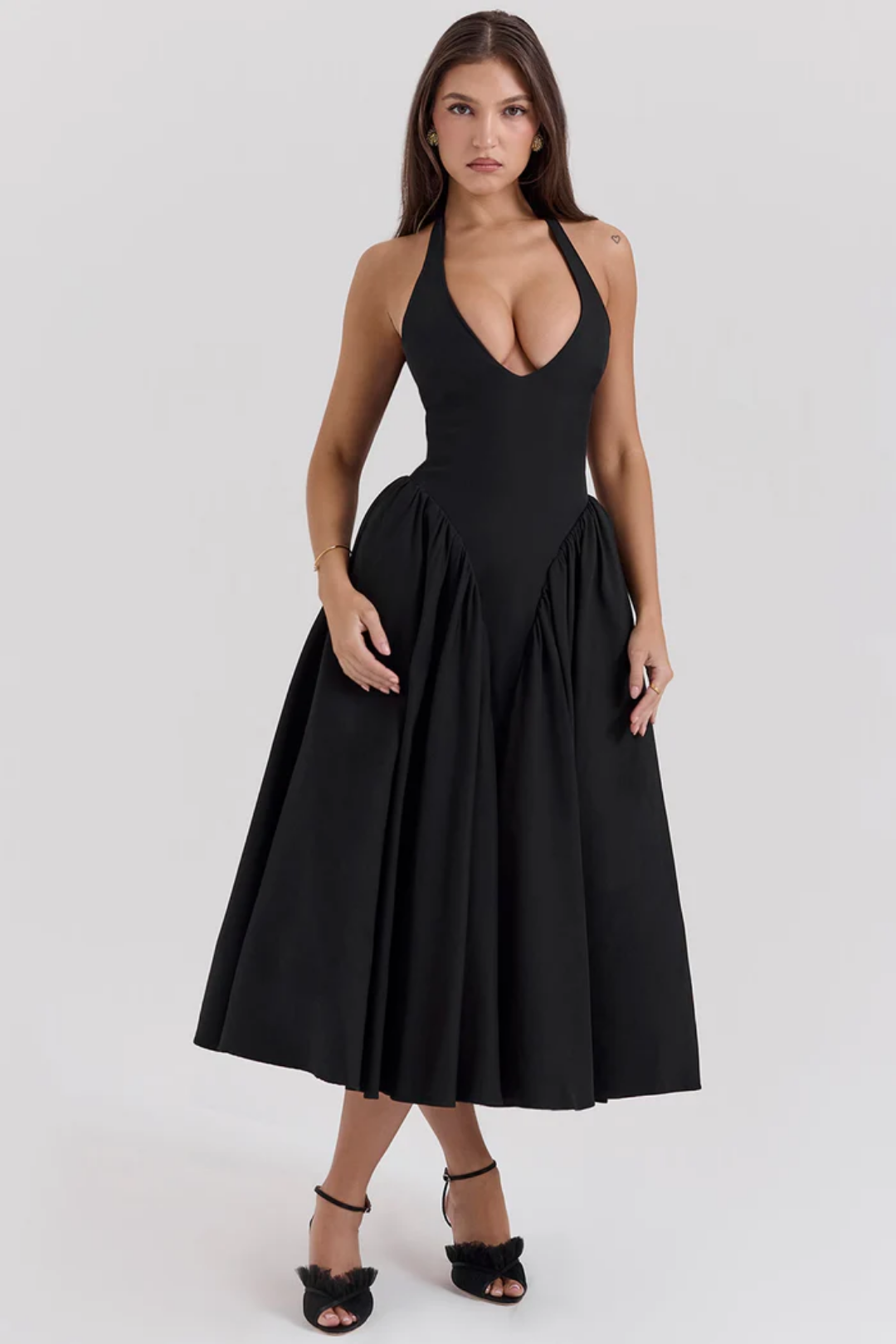 Alexanne – Halter neck design – Midi dress