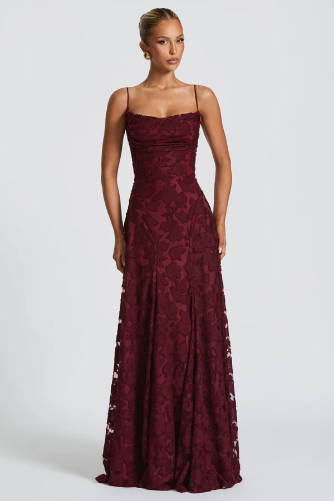 Lunariare – Floral lace elegance – Maxi dress