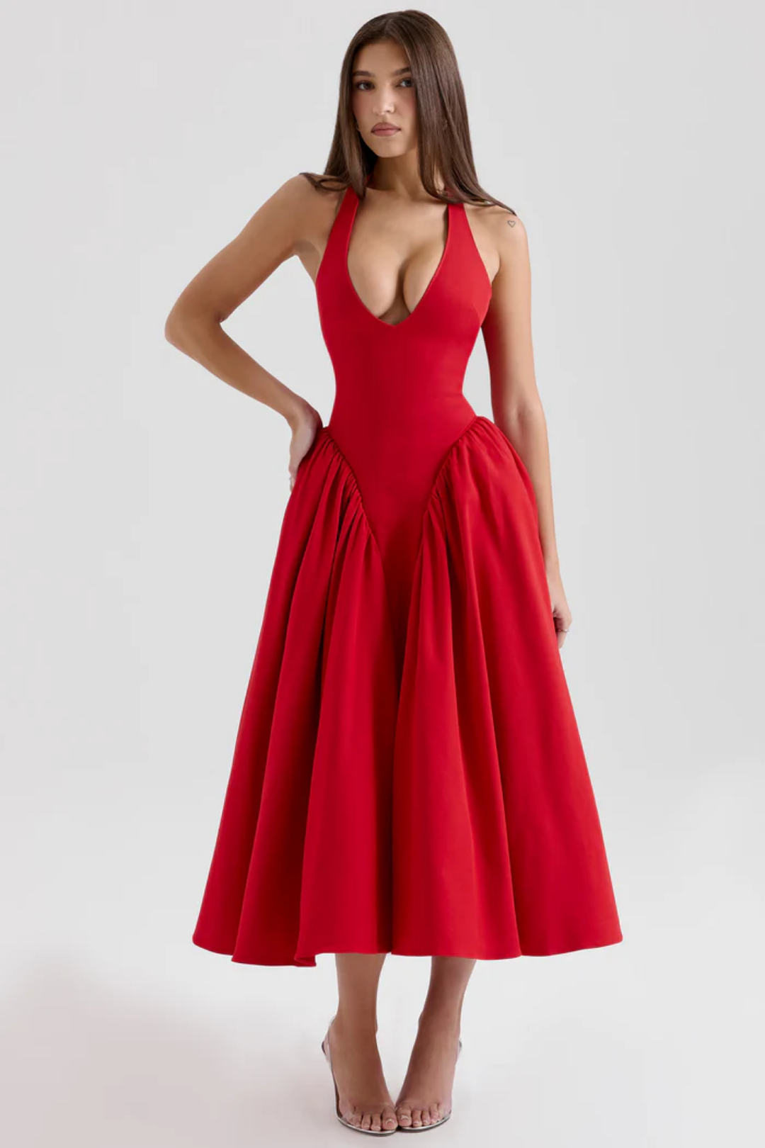 Alexanne – Halter neck design – Midi dress