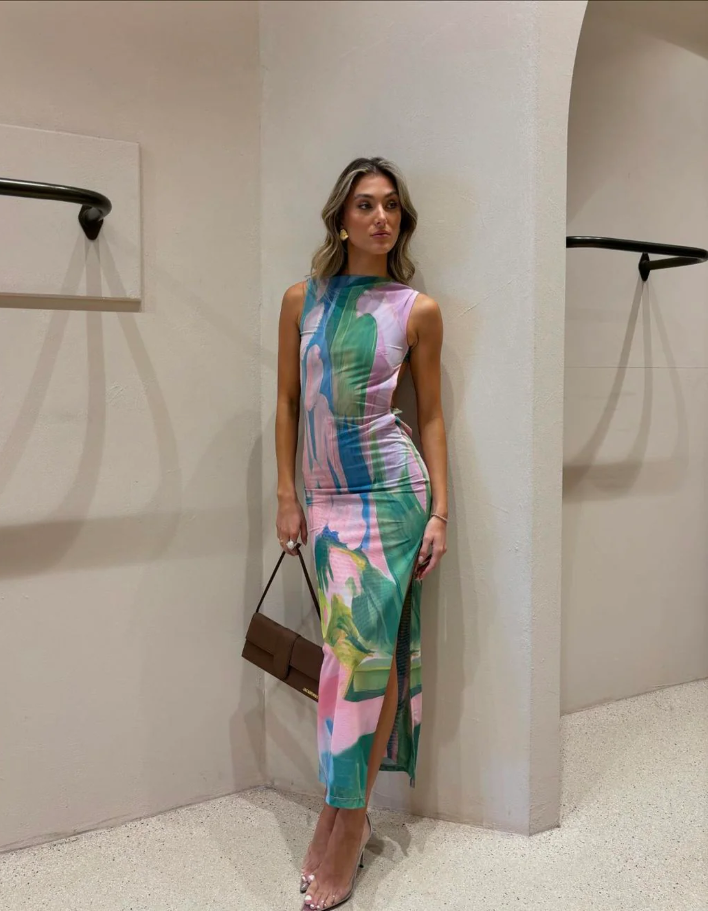 Sienna – Bold colour-block design – Maxi dress