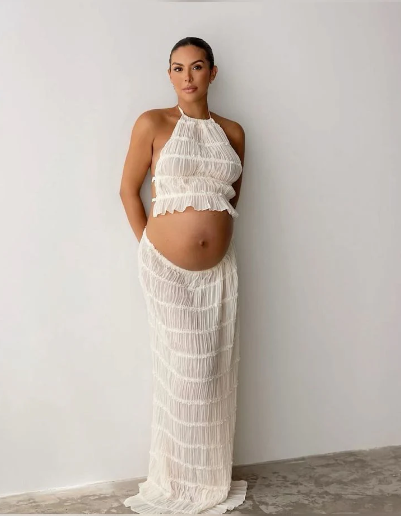 Bettany – Ruffled design – Maternity dress