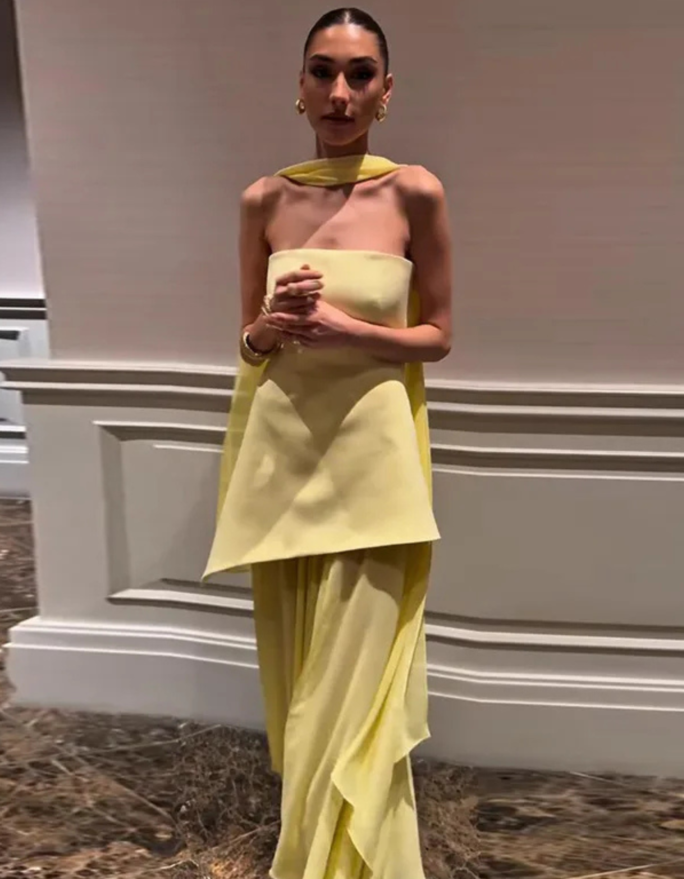 Elyanne – Chiffon asymmetrical design – Maxi dress