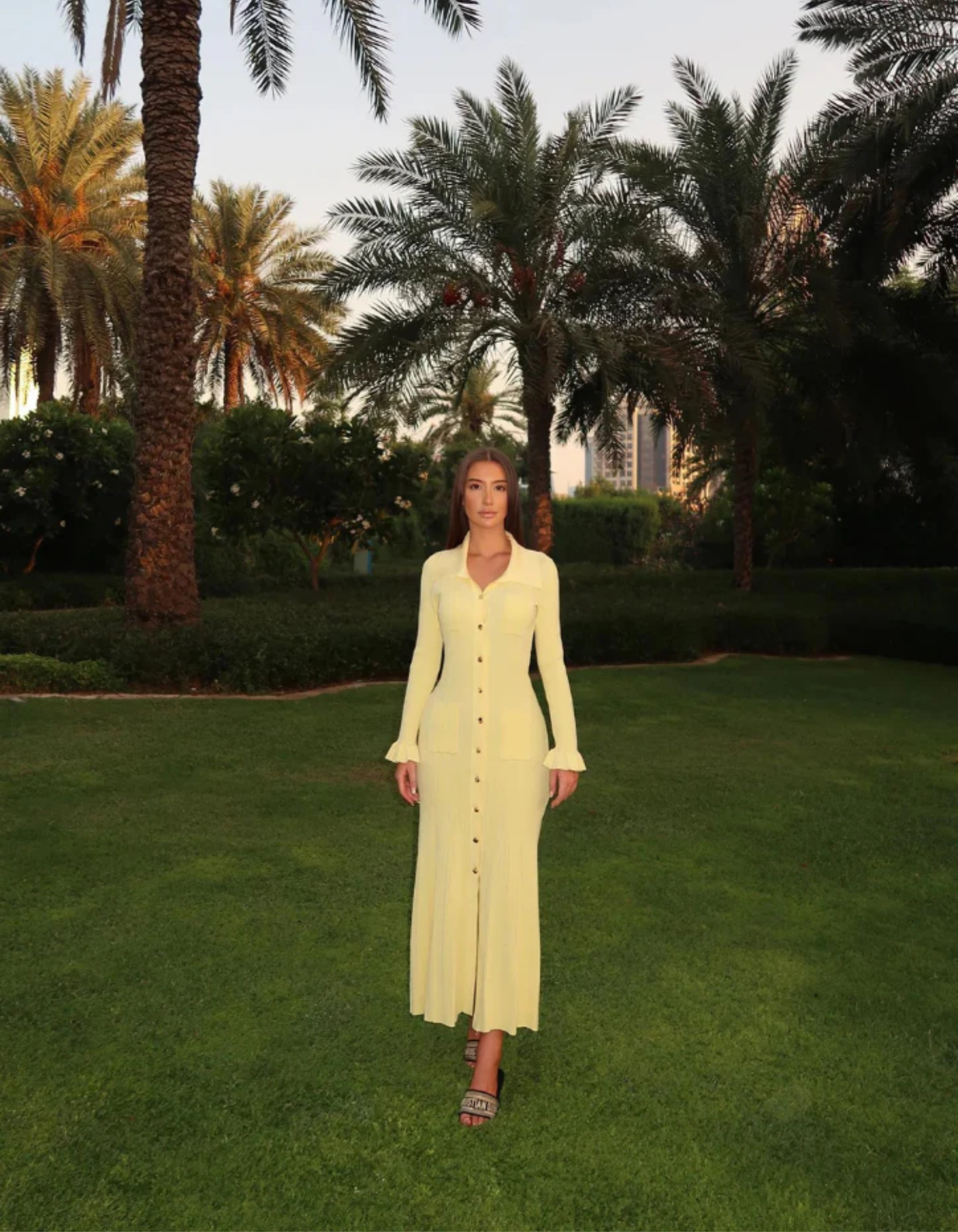 Lena – Structured button-down design – Midi dress