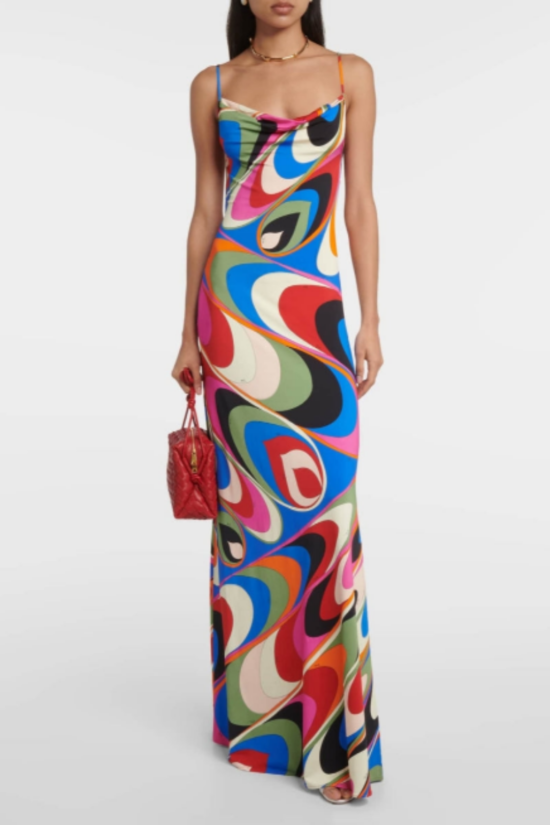 Sammy – Psychedelic swirl – Backless maxi dress