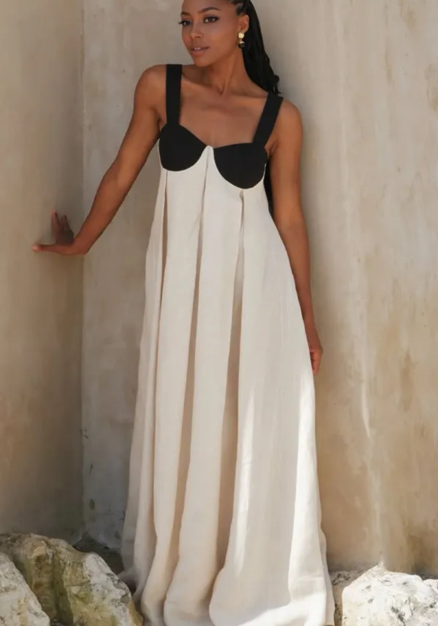 Amiya – Dual-tone design – Maxi dress
