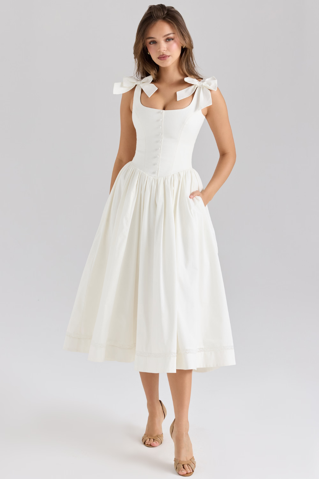Giovanna – Bow detail – Midi dress