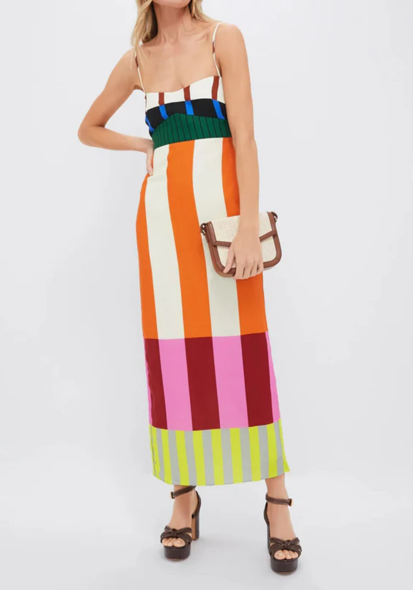 Valmira – Colourblock stripe – Maxi dress