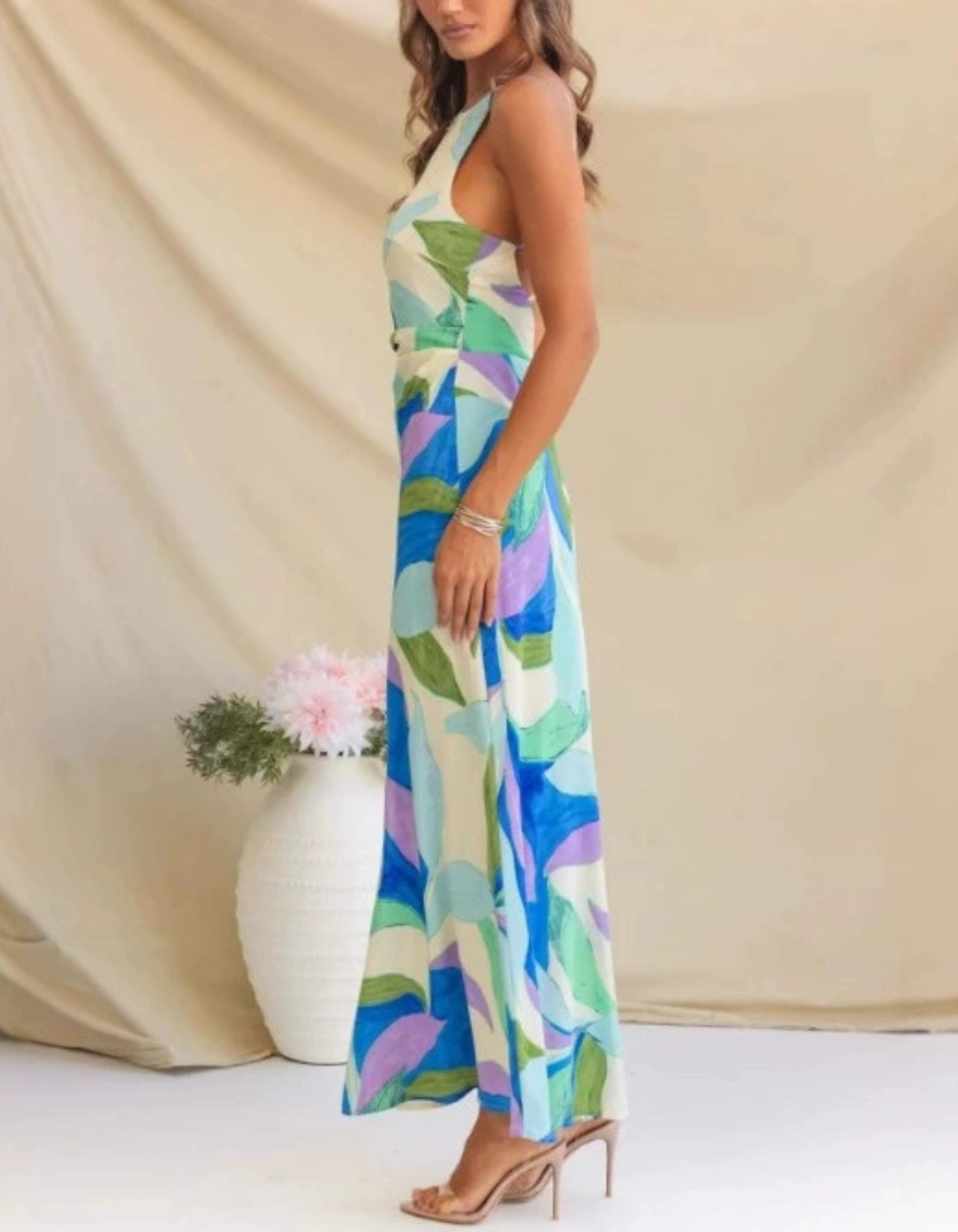 Lucie – Imprimé fleuri – Robe longue