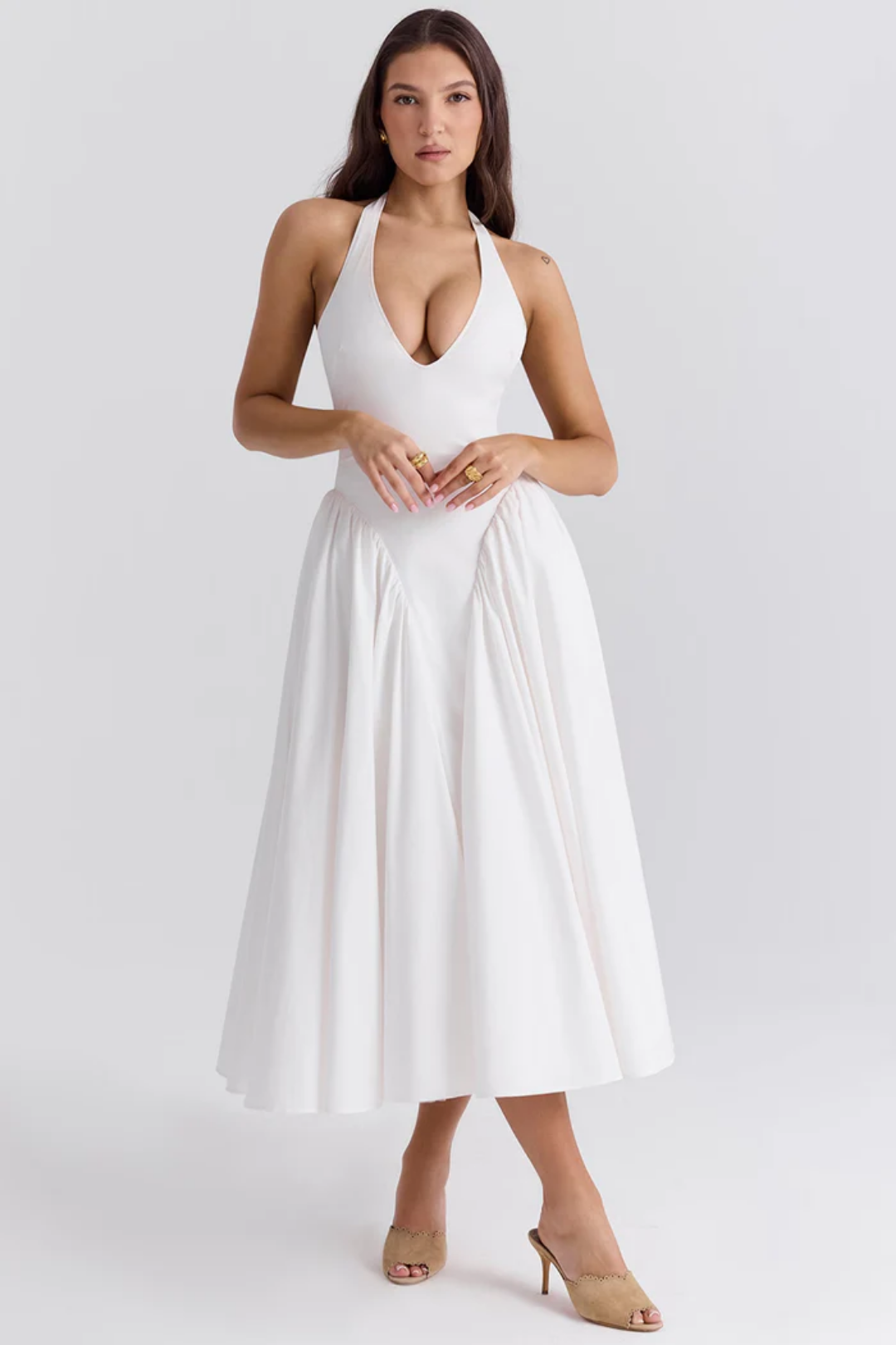Alexanne – Halter neck design – Midi dress