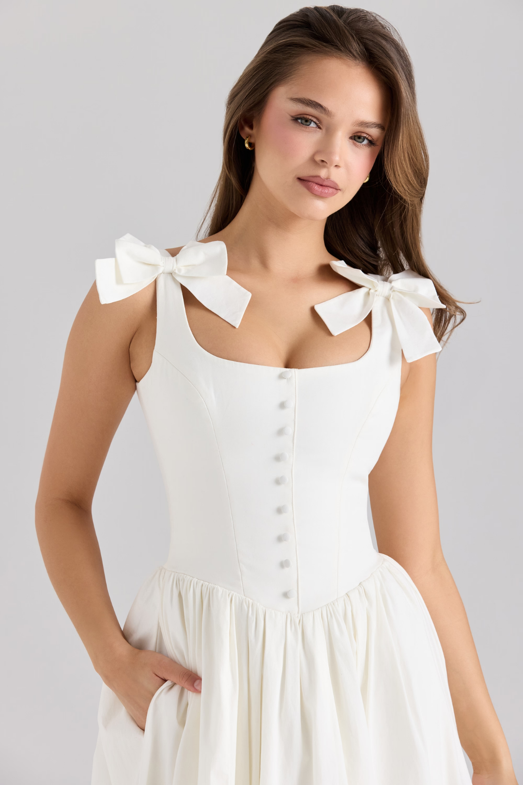 Giovanna – Bow detail – Midi dress