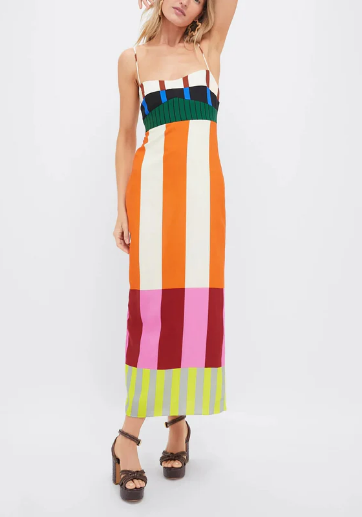Valmira – Colourblock stripe – Maxi dress