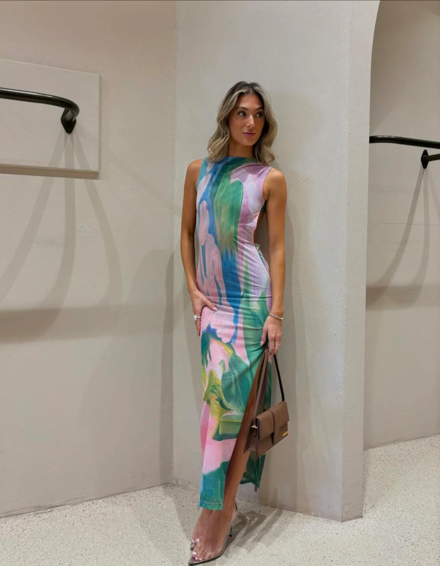 Sienna – Bold colour-block design – Maxi dress