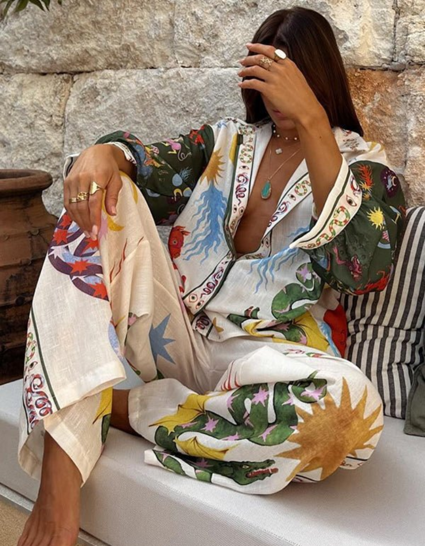 Celestia – Bold print design – Shirt and pants set