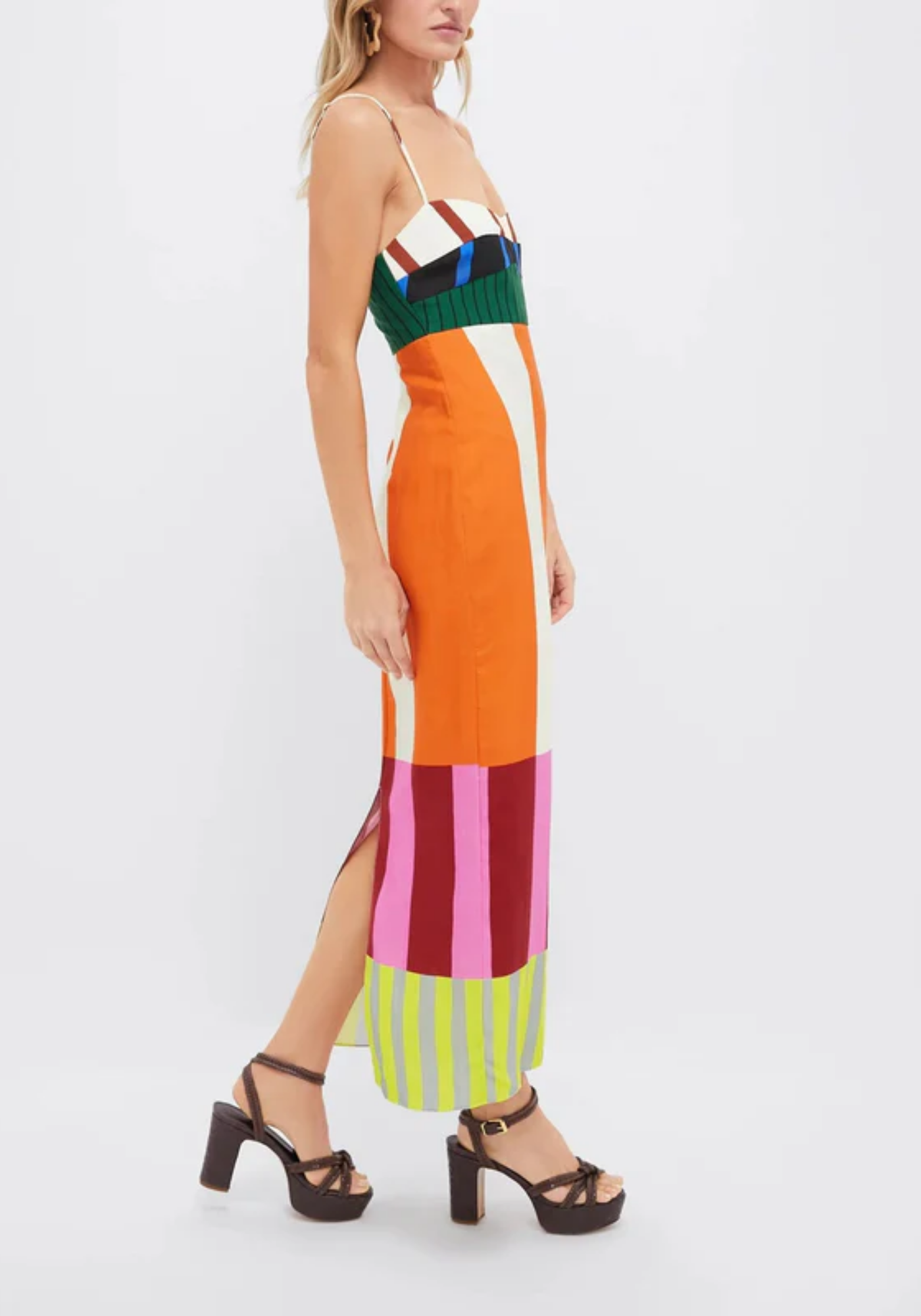 Valmira – Colourblock stripe – Maxi dress