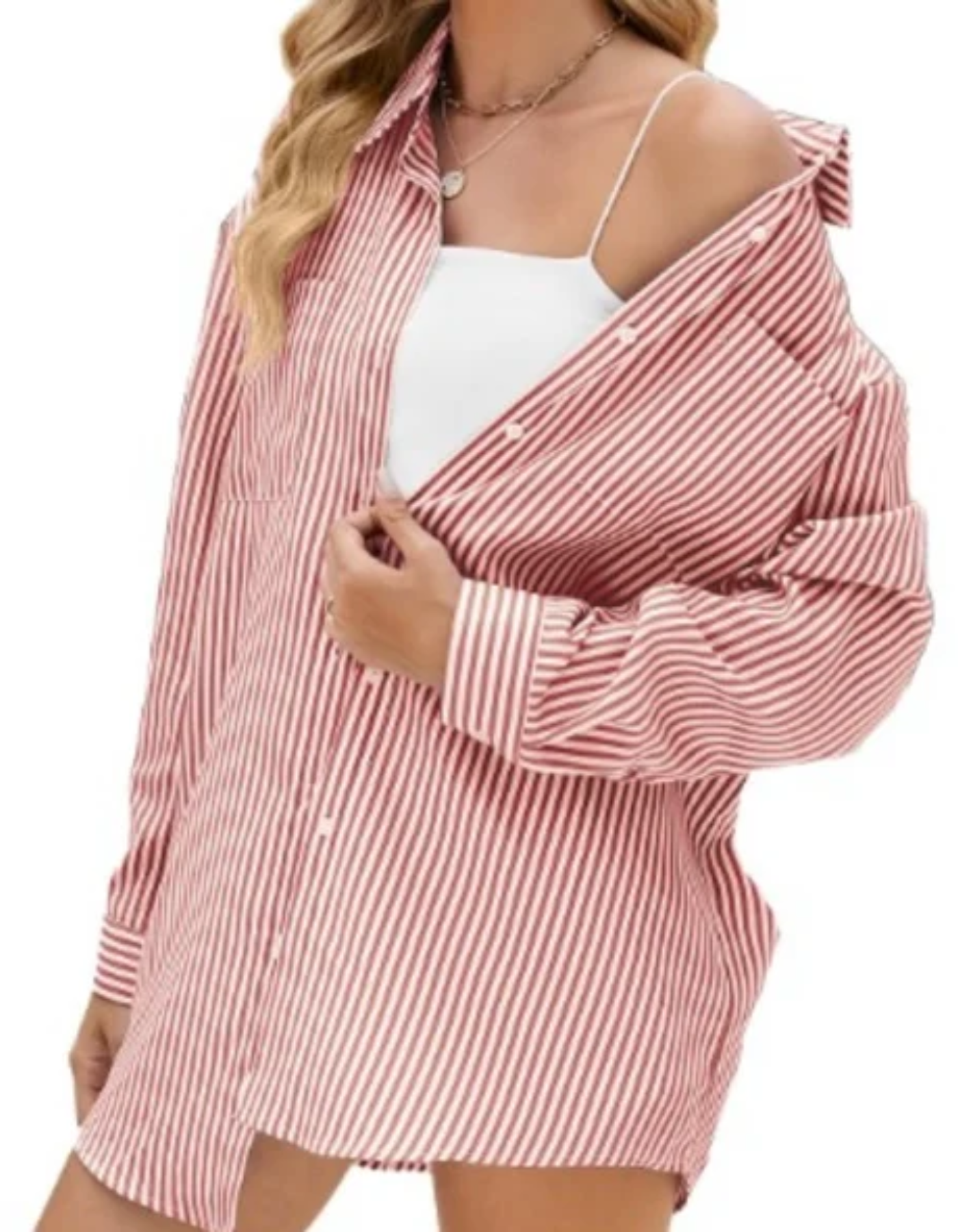 Valentina – Relaxed Striped – Button-Up Shirt