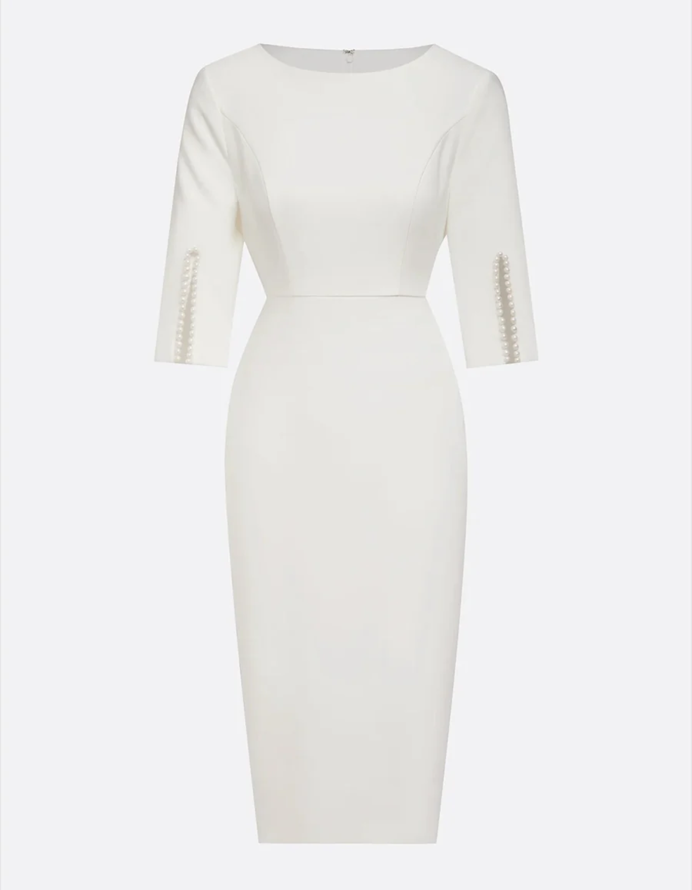 Adalina – Elegant pearl detail – Midi dress