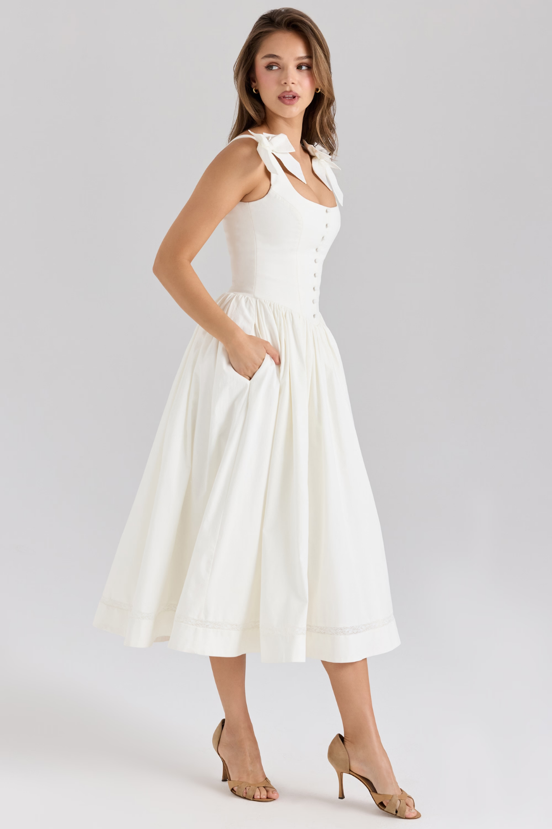 Giovanna – Bow detail – Midi dress