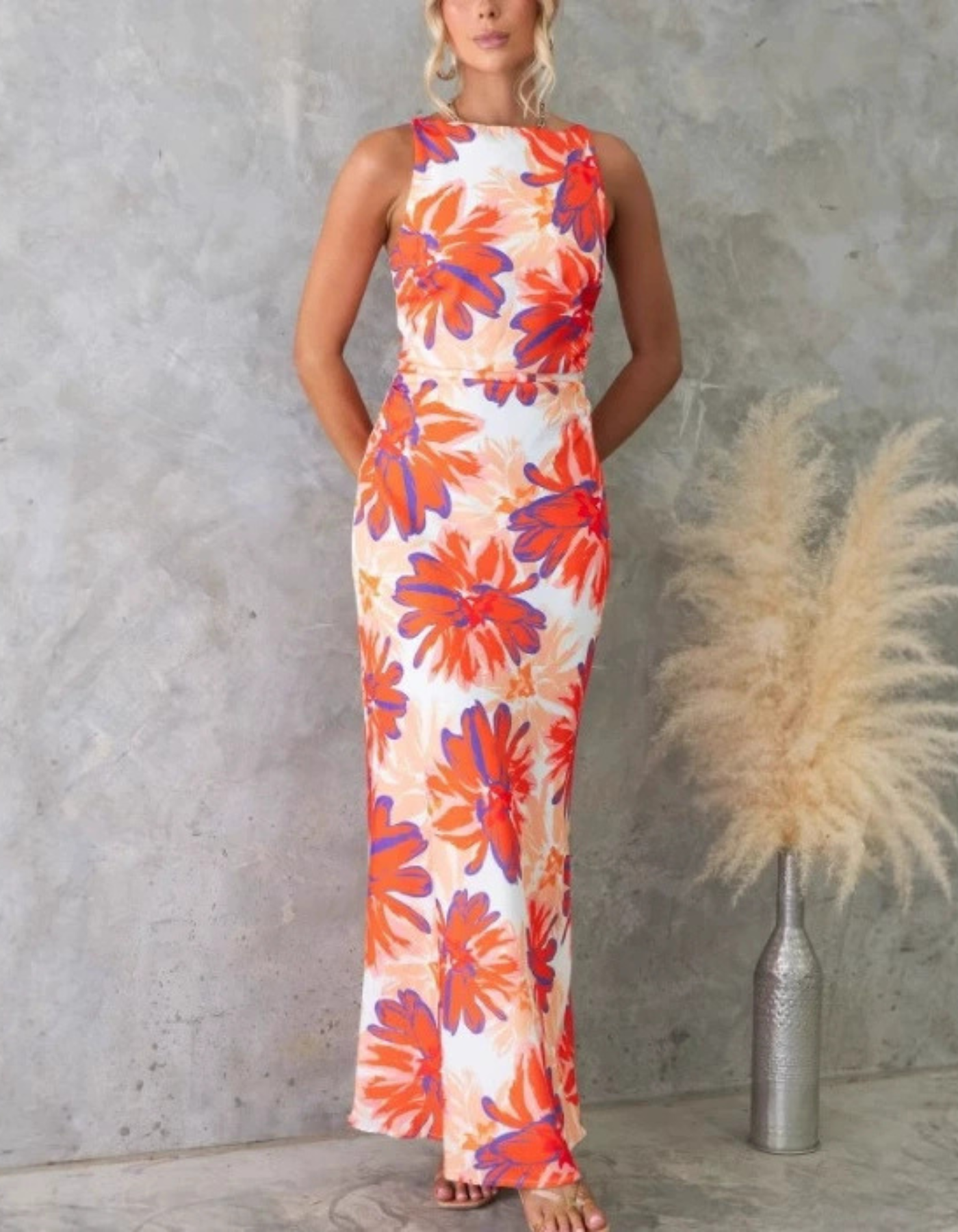 Lucie – Imprimé fleuri – Robe longue