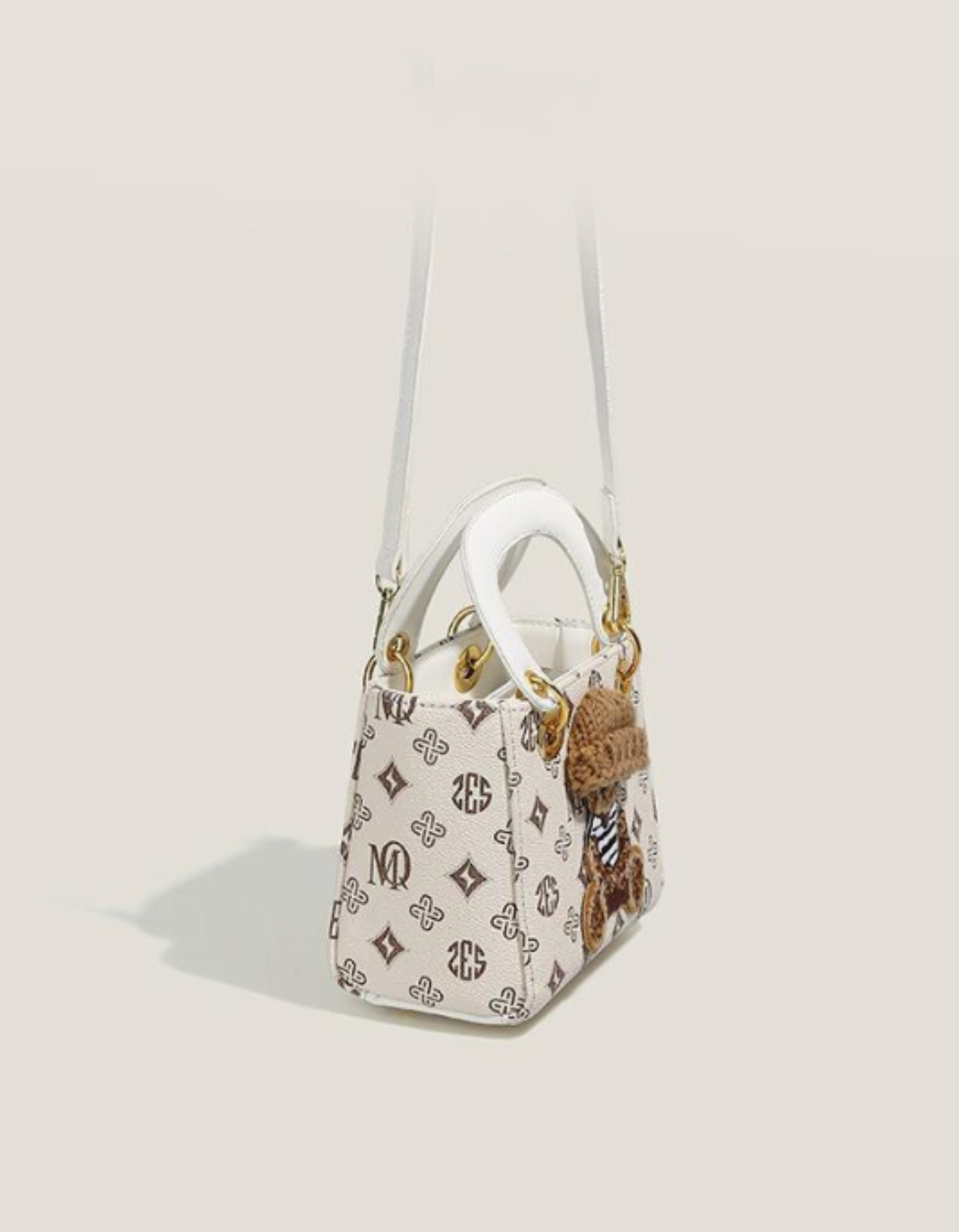Chérieval – Knitted bear accent – Crossbody handbag