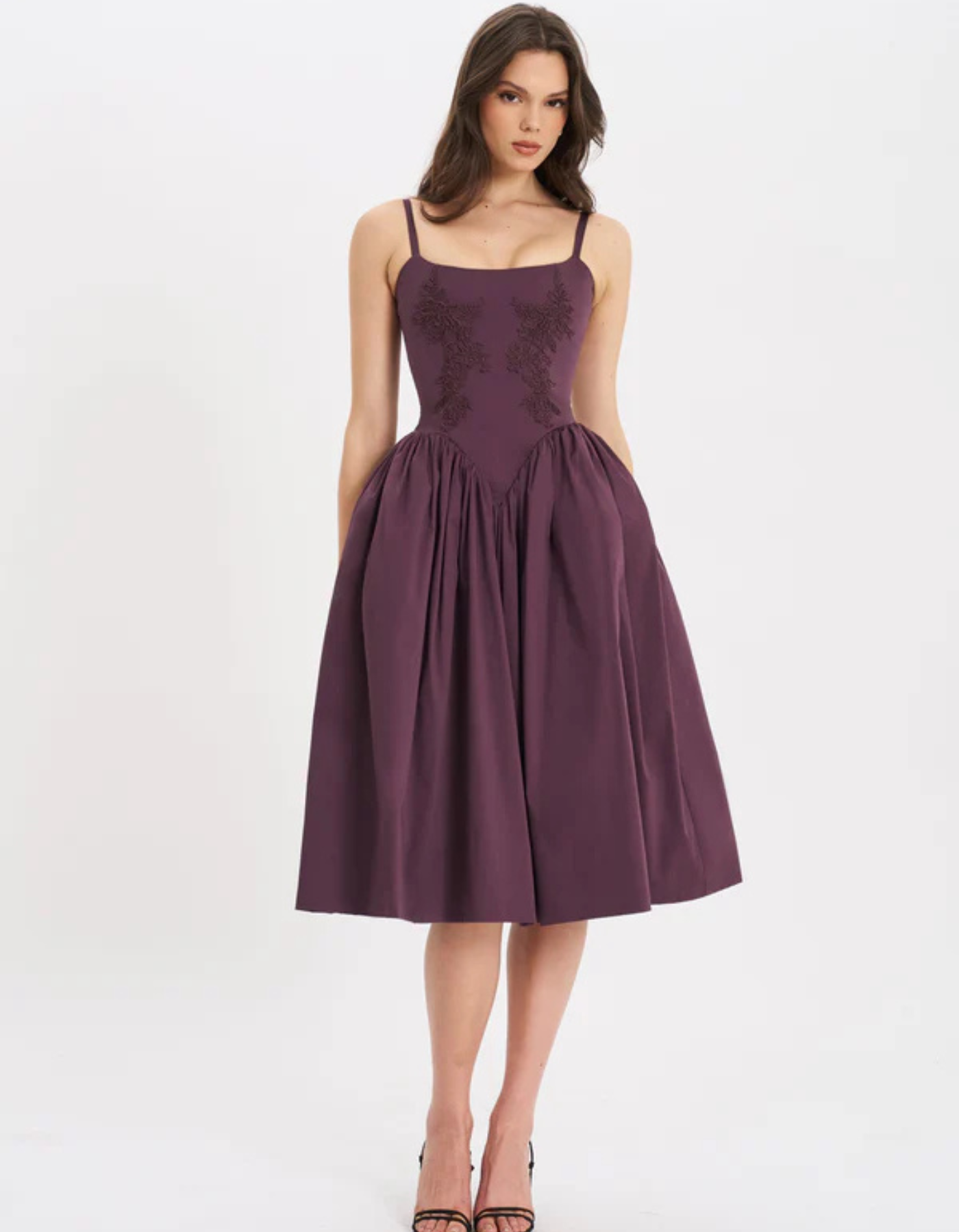 Elysia – Lace-up back detail – Midi dress