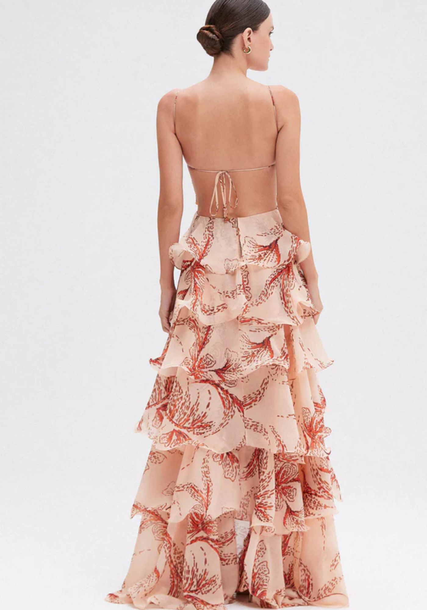 Fioreluna – Beaded butterfly bodice – Ruffle gown