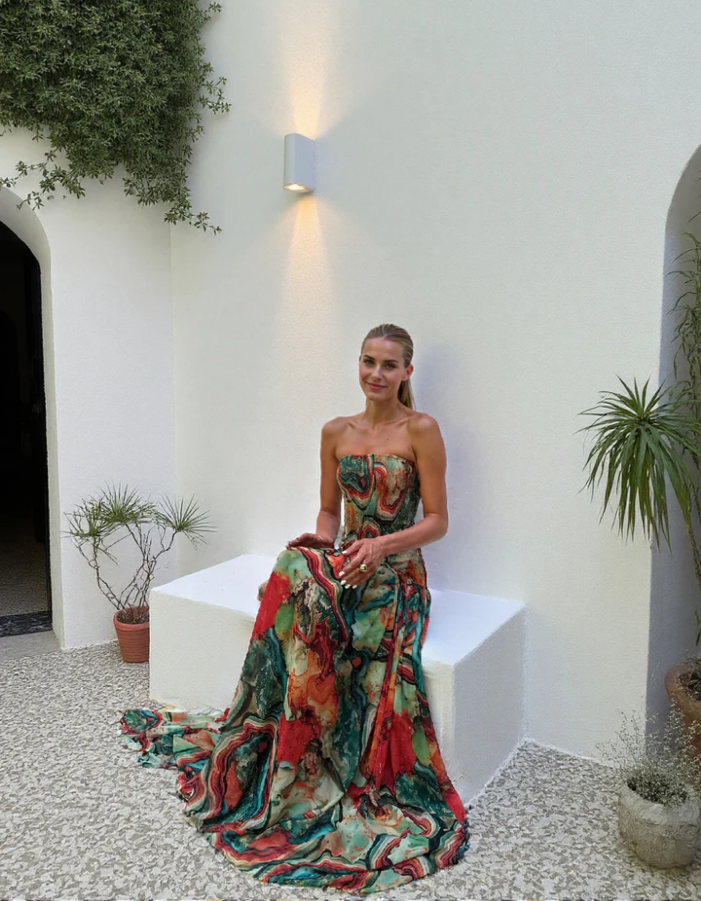 Marbella – Marble print design – Maxi dress