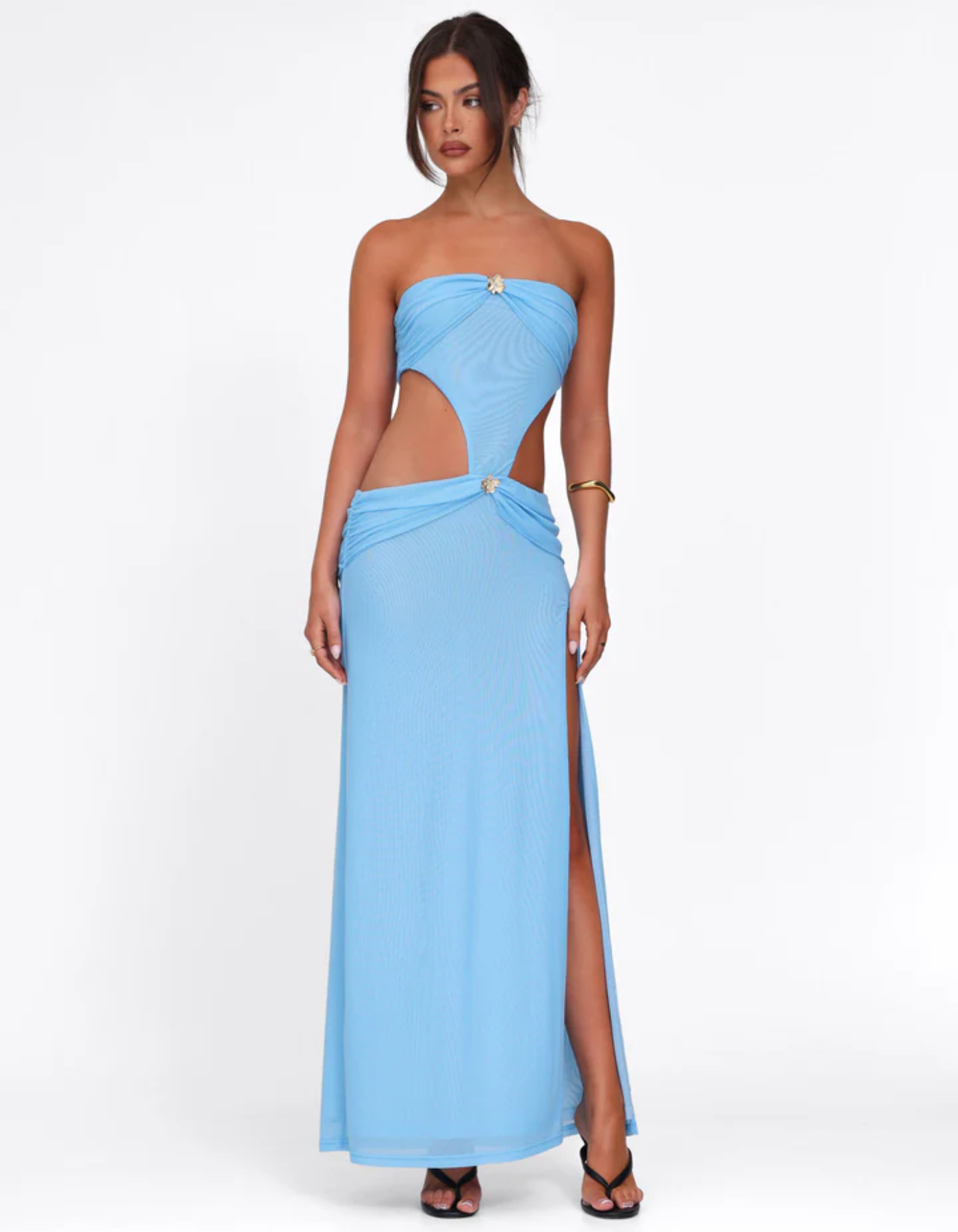 Verena – Draped detail – Cut-out maxi dress
