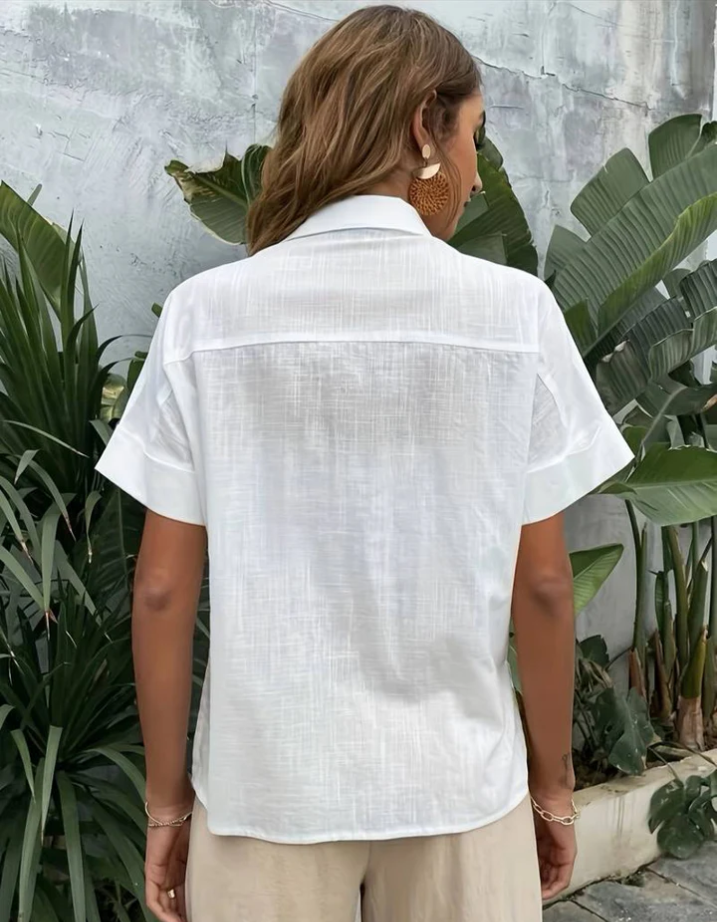 Amara – Relaxed Button-Up - Short Sleeve Shirt