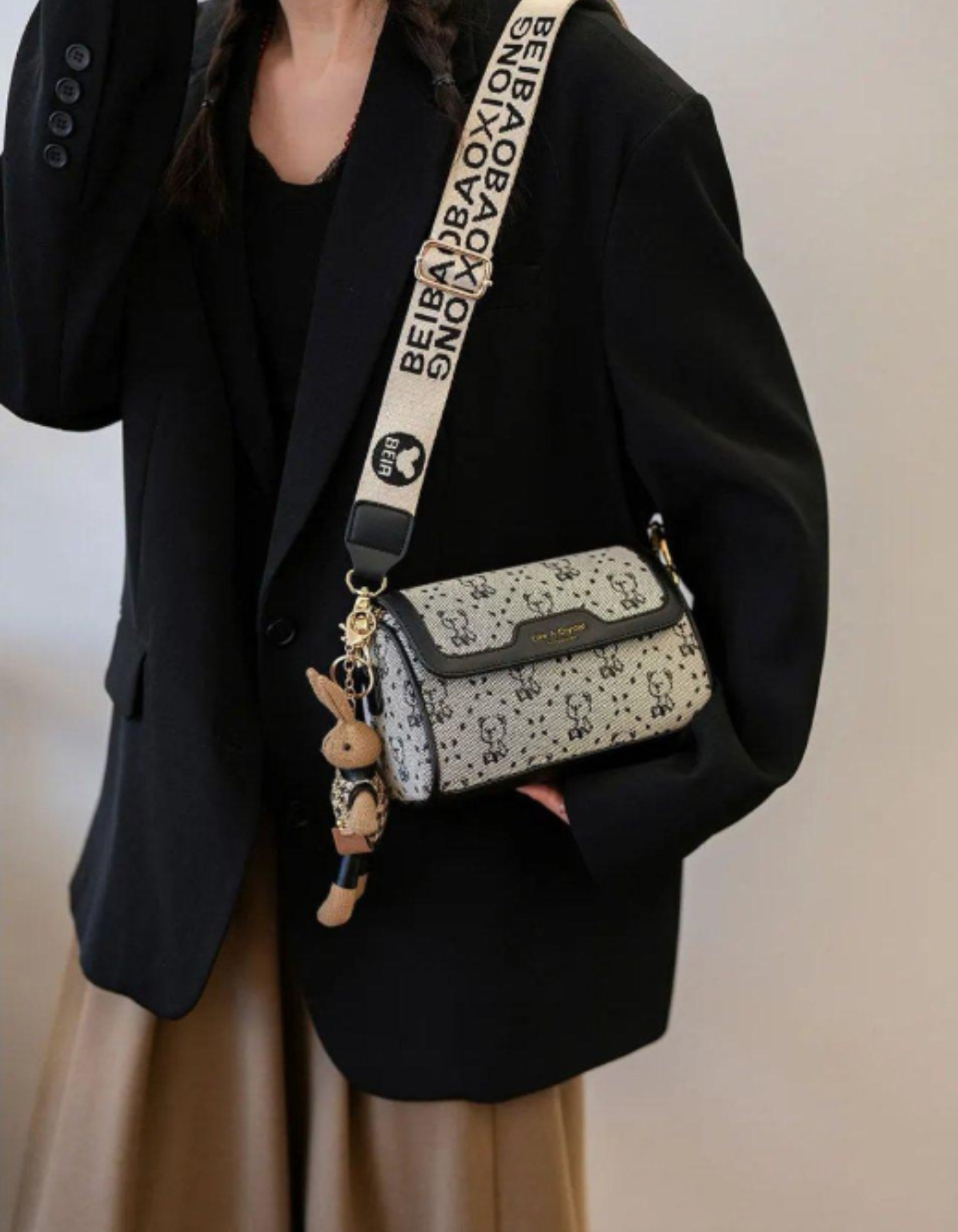 Celinea – Embellished bunny charm – Crossbody bag