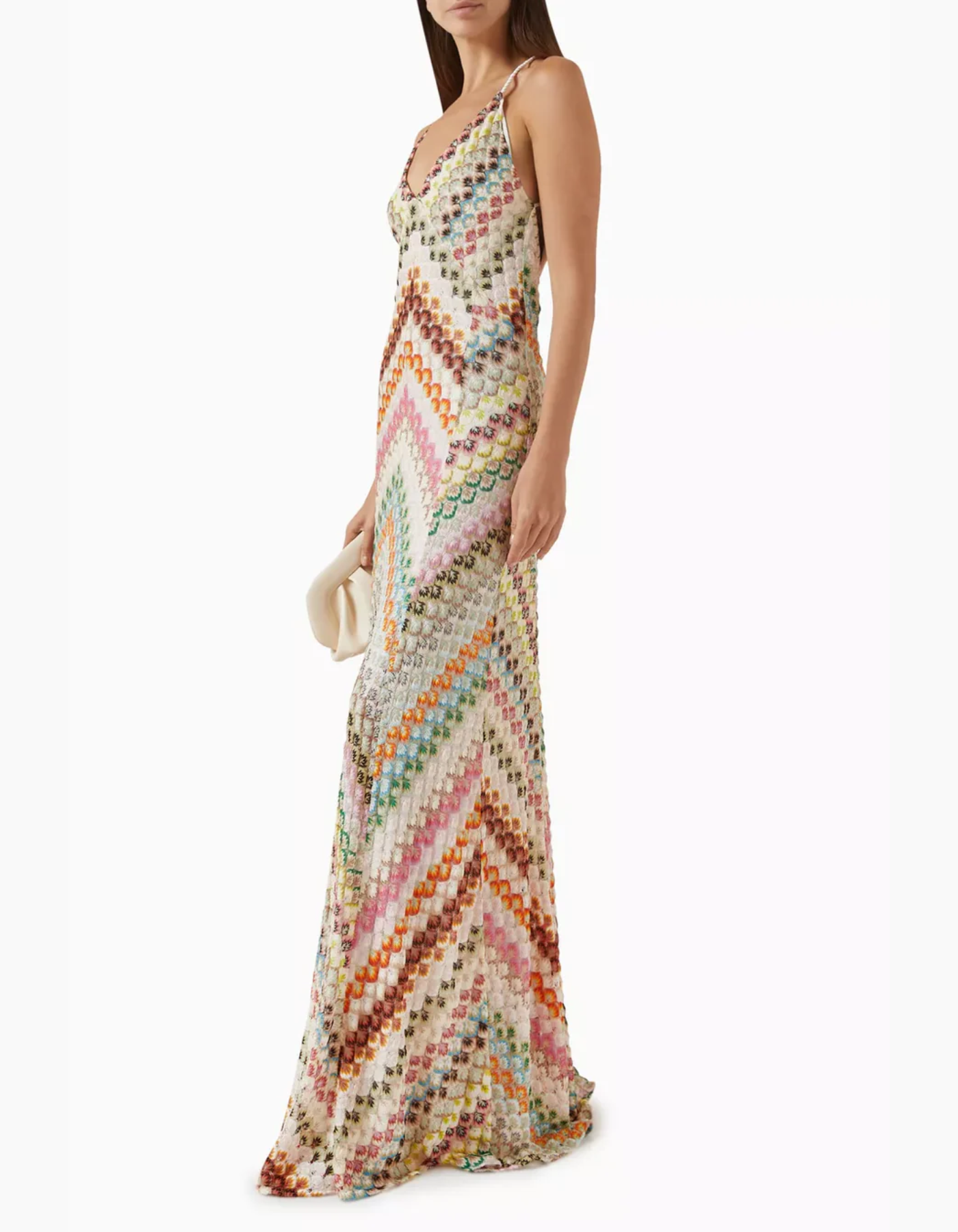 Maristella – Retro chevron knit – Maxi dress