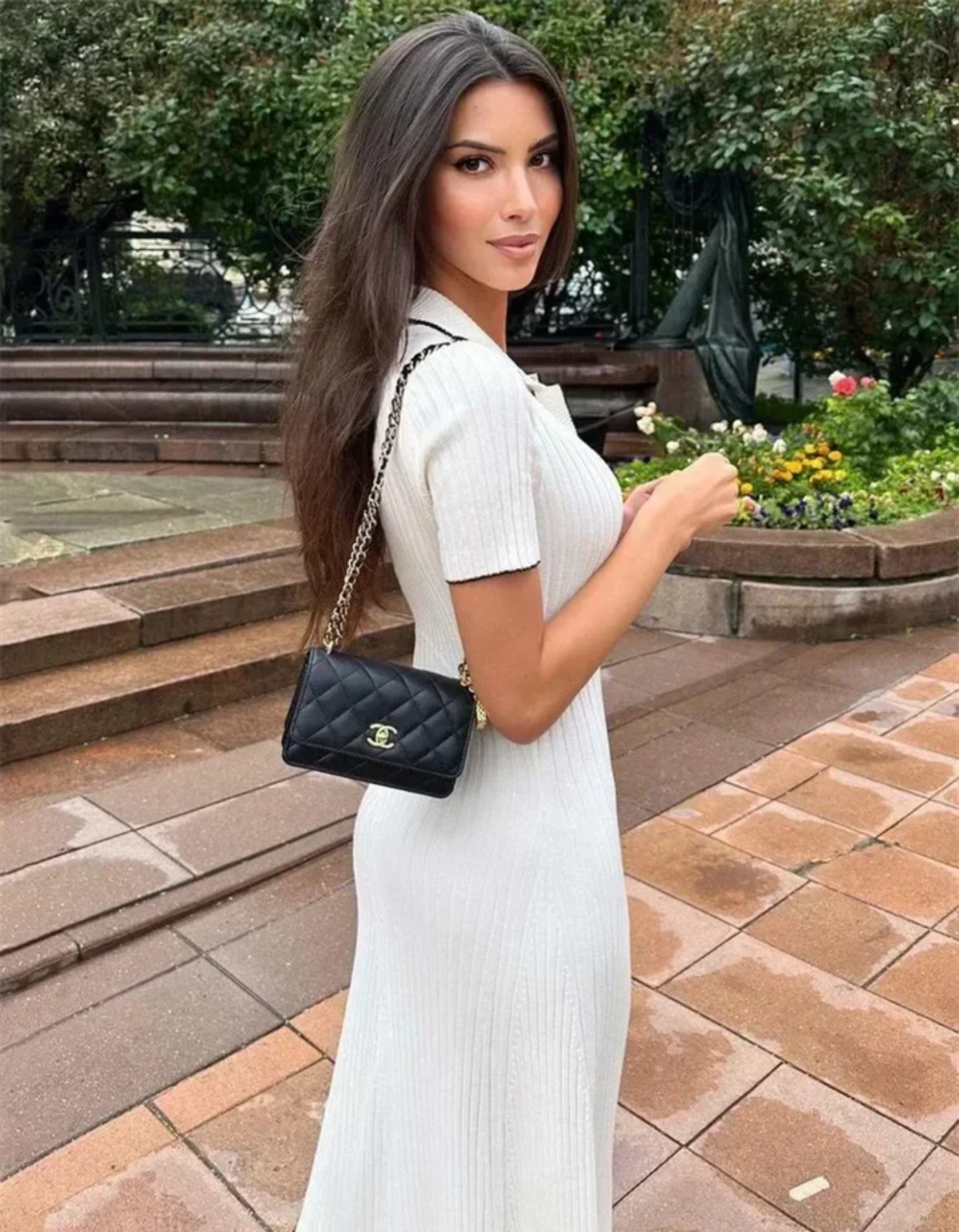 Sofia – Robe polo en maille côtelée – Robe à manches courtes
