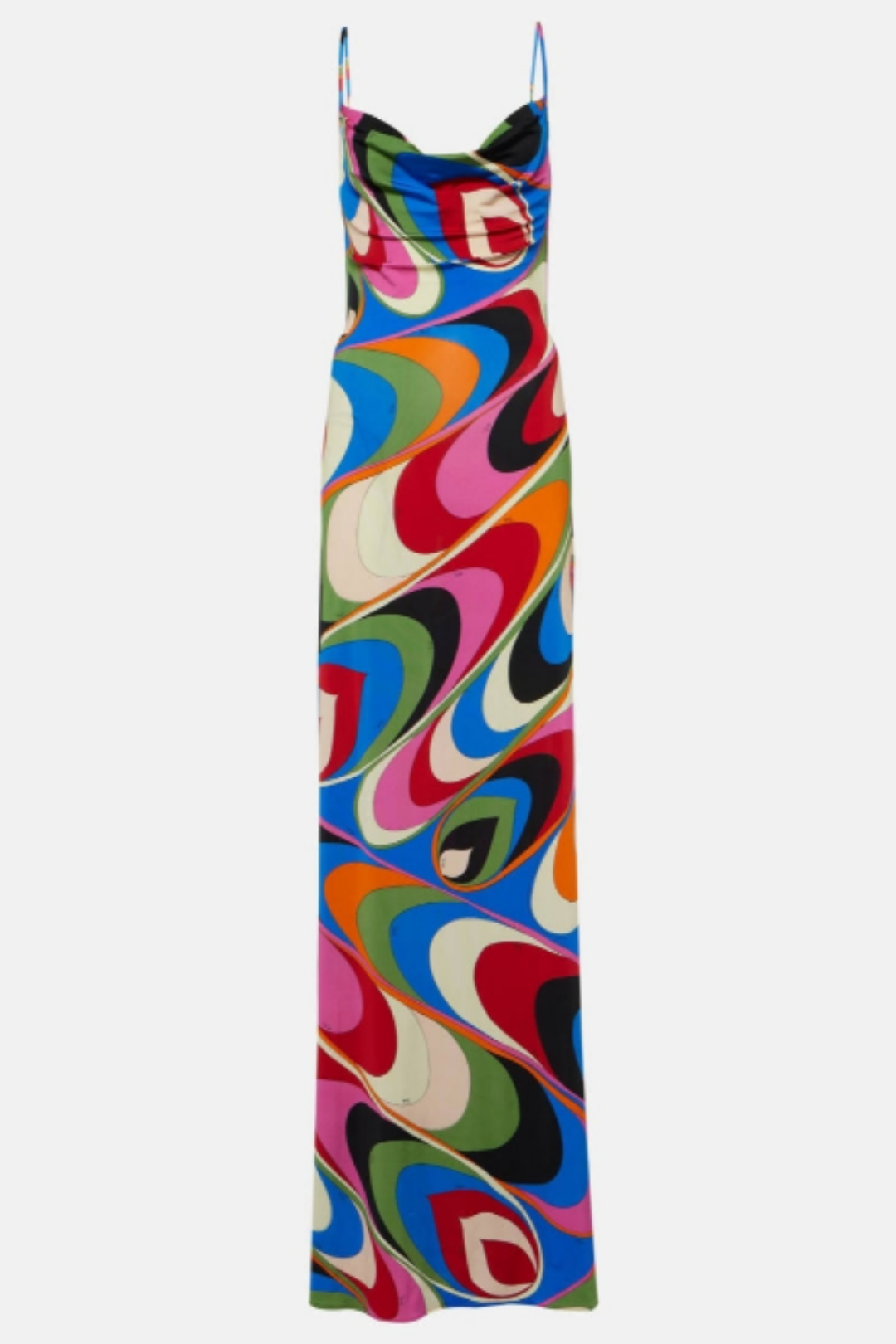 Sammy – Psychedelic swirl – Backless maxi dress