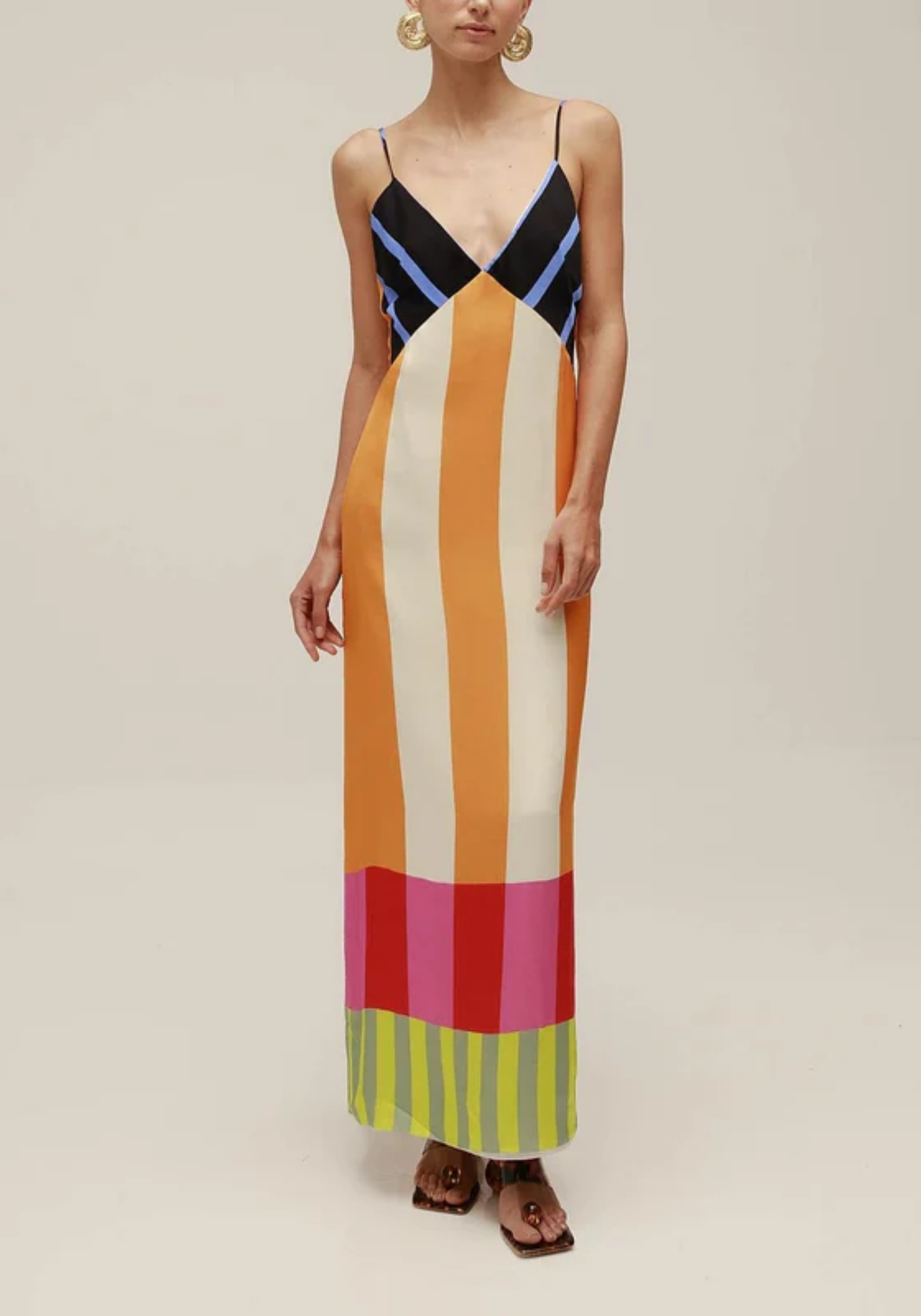 Valmira – Colourblock stripe – Maxi dress