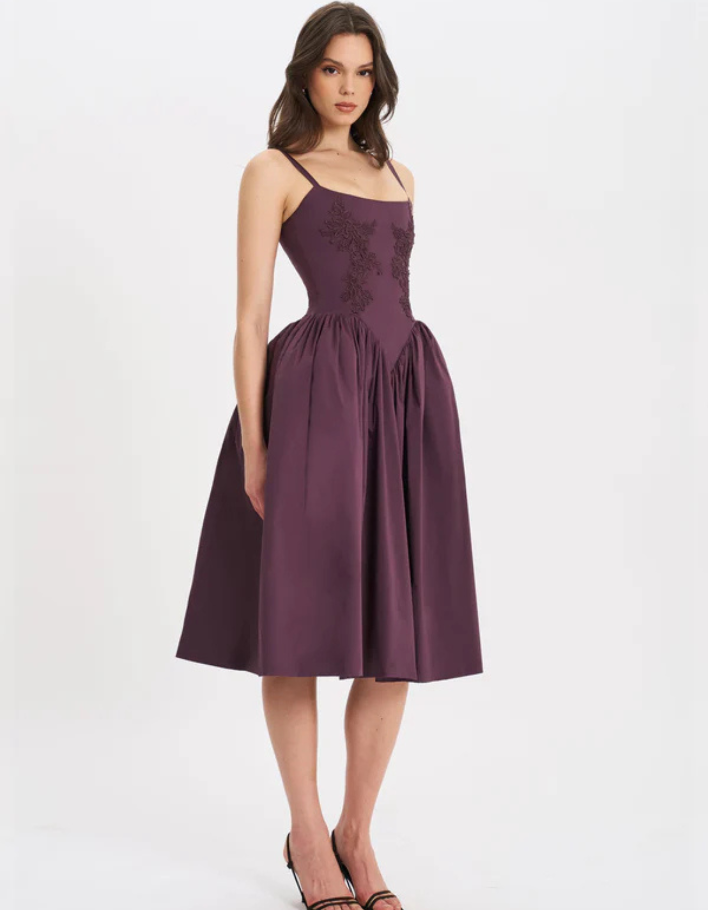Elysia – Lace-up back detail – Midi dress