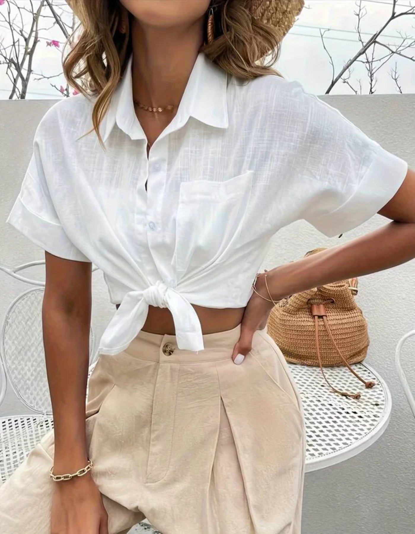 Amara – Relaxed Button-Up - Short Sleeve Shirt