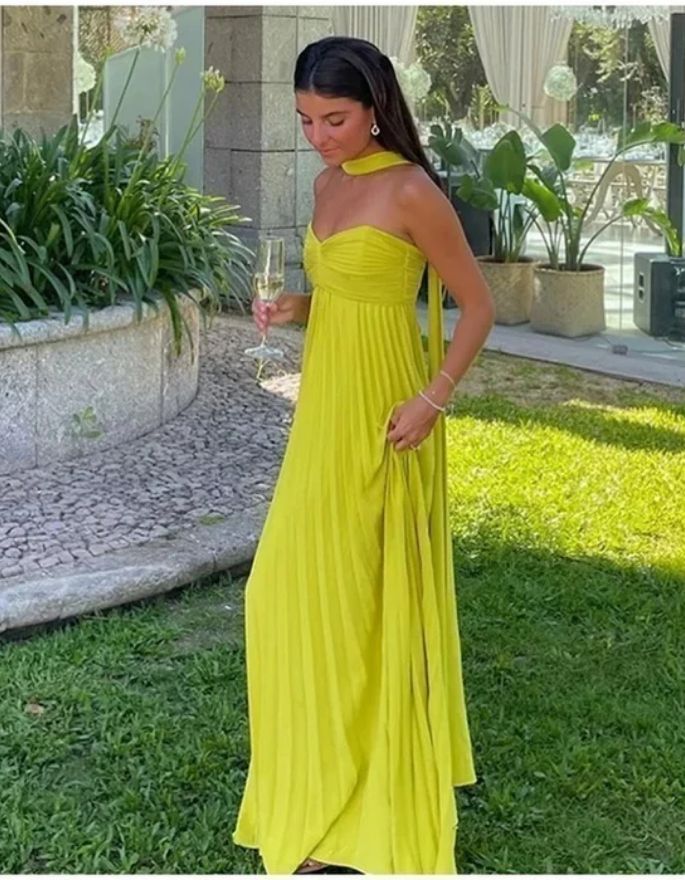 Tara – Pleated design – Strapless dress