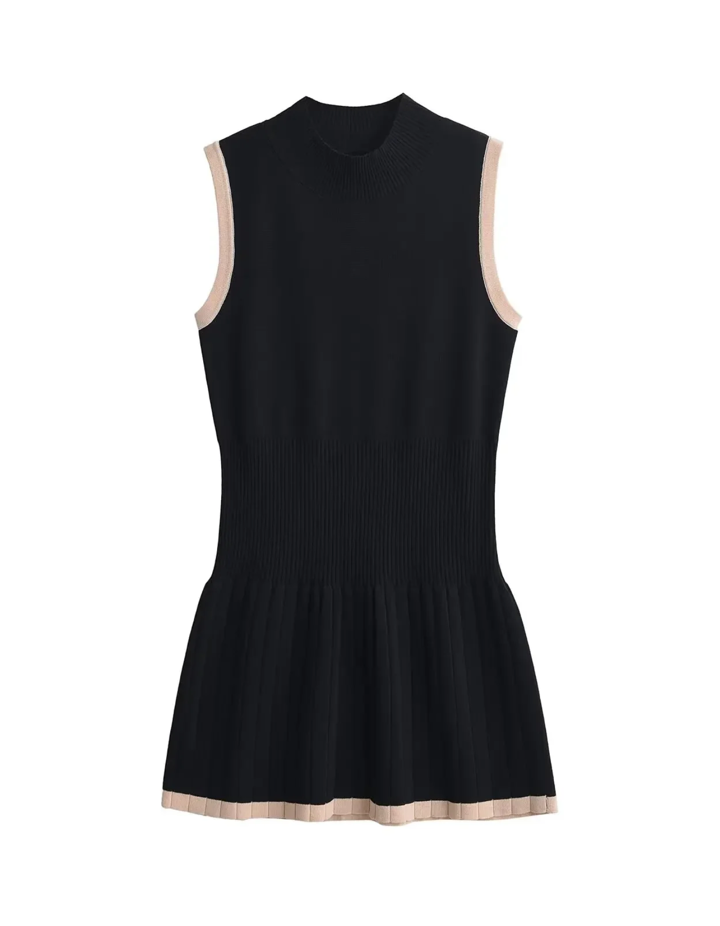 Alessia – Pleated Elegance – Sleeveless Dress