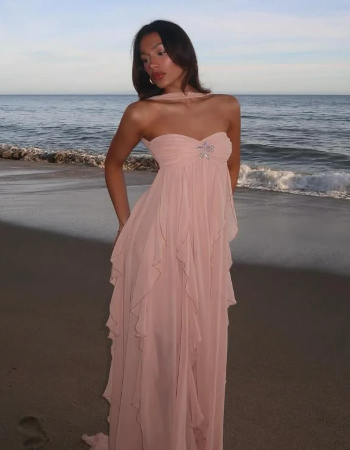 Celia – Romantic ruffle details – Evening gown