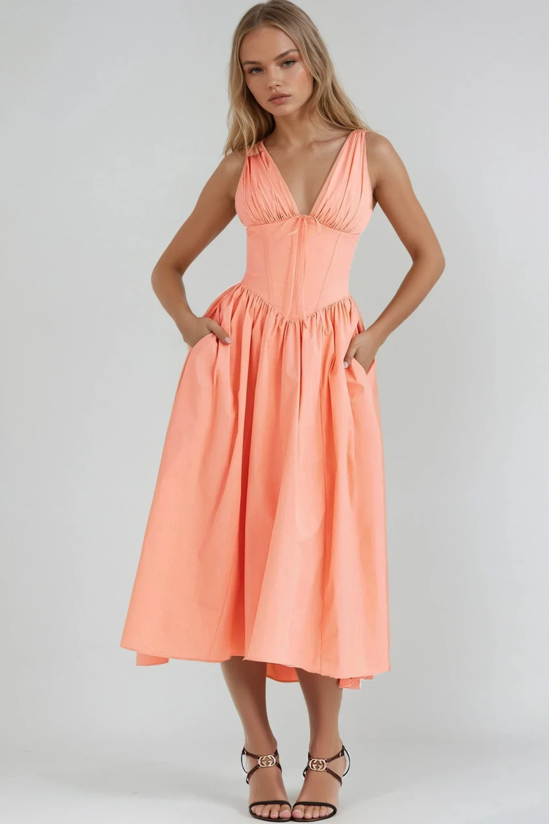 Aurelia – Vibrant floral design – Midi dress
