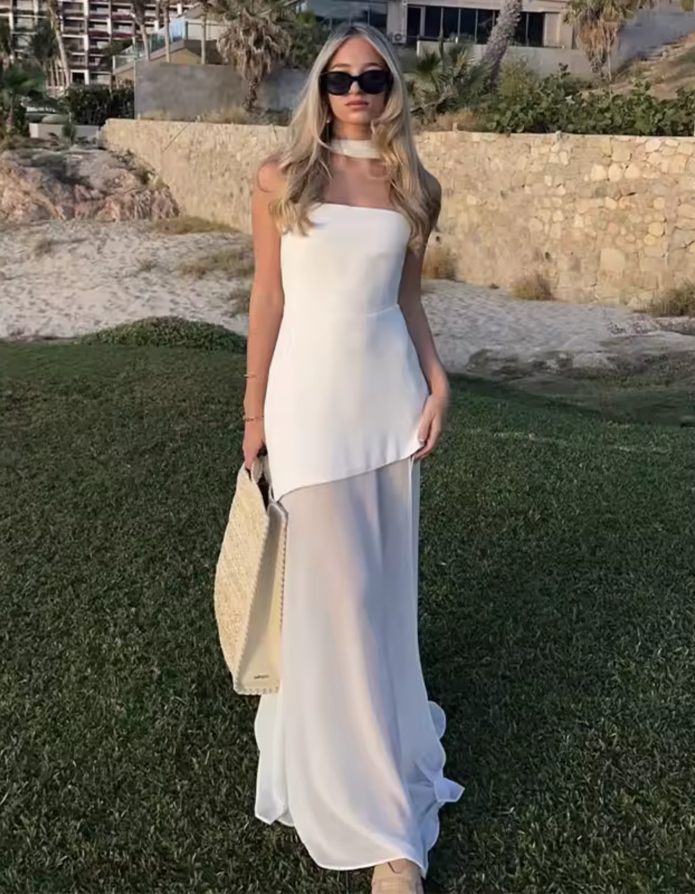 Elyanne – Chiffon asymmetrical design – Maxi dress