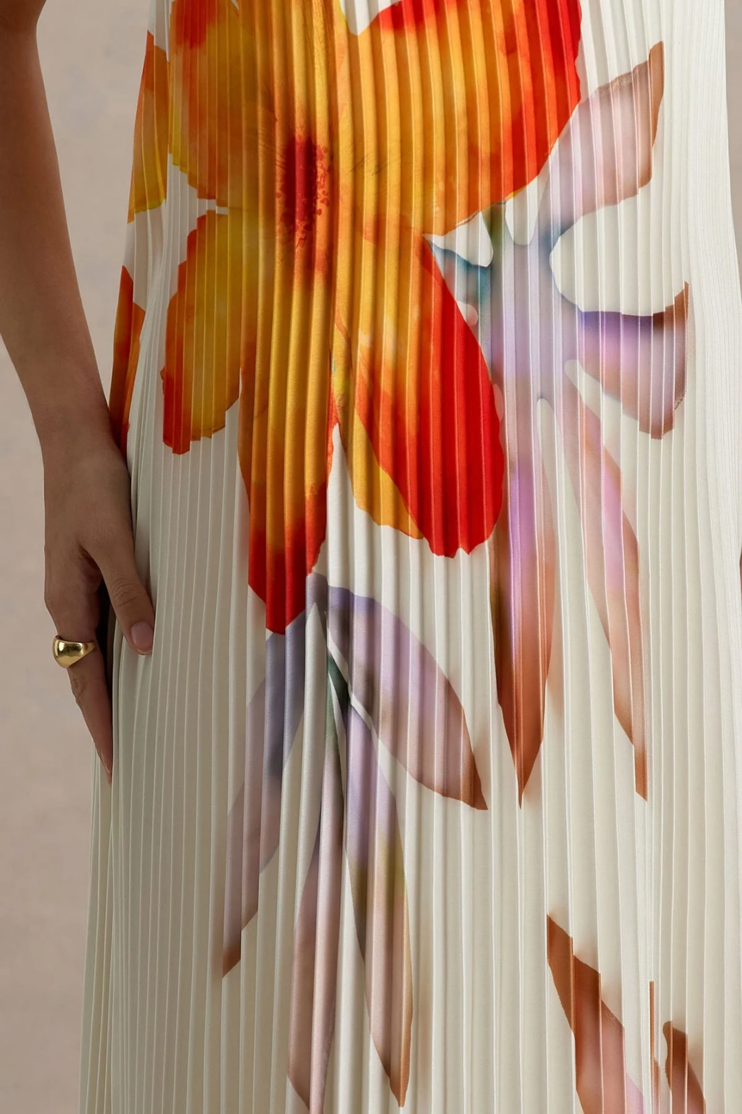 Amanda – Pleated texture – Strapless maxi dress