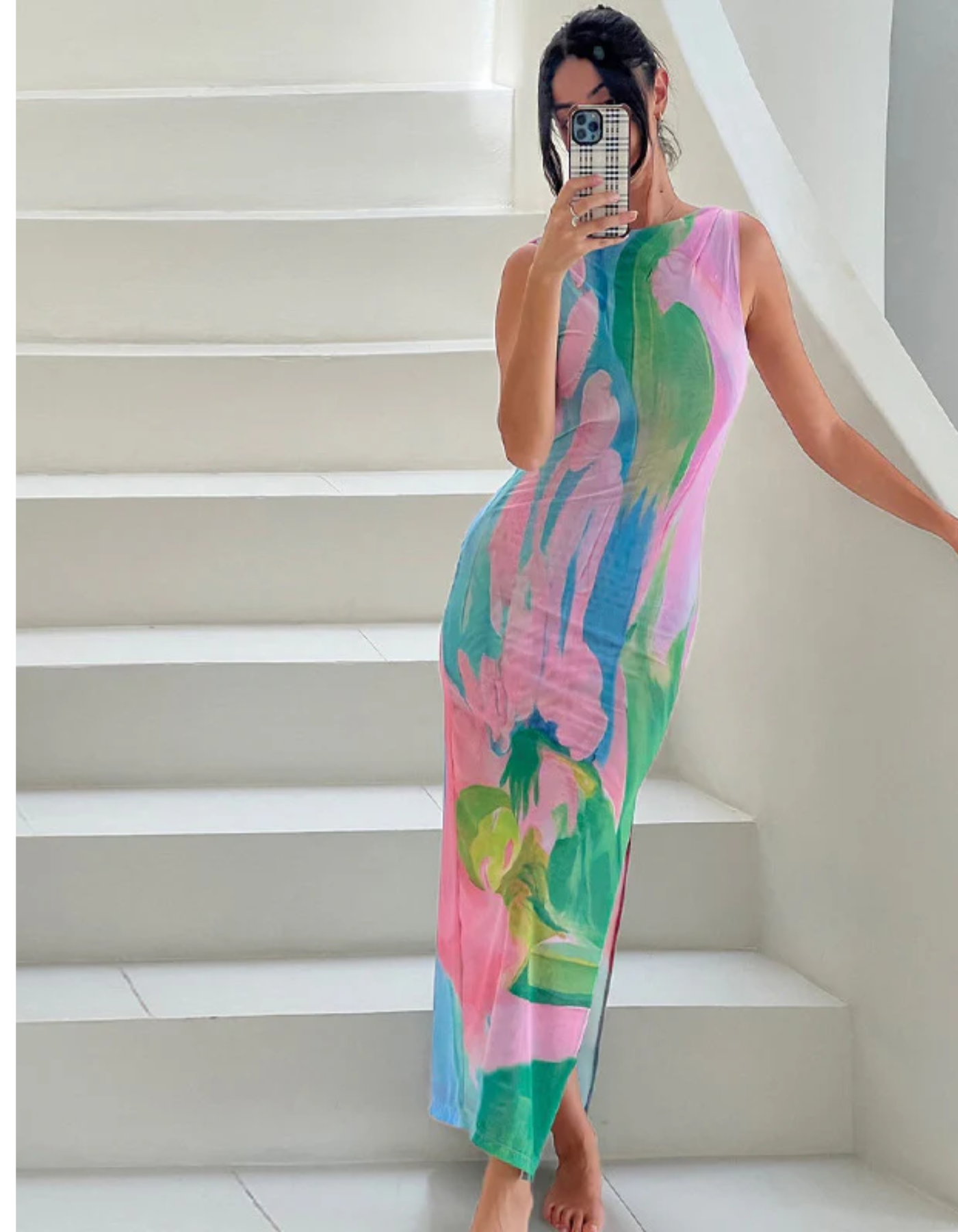 Sienna – Bold colour-block design – Maxi dress