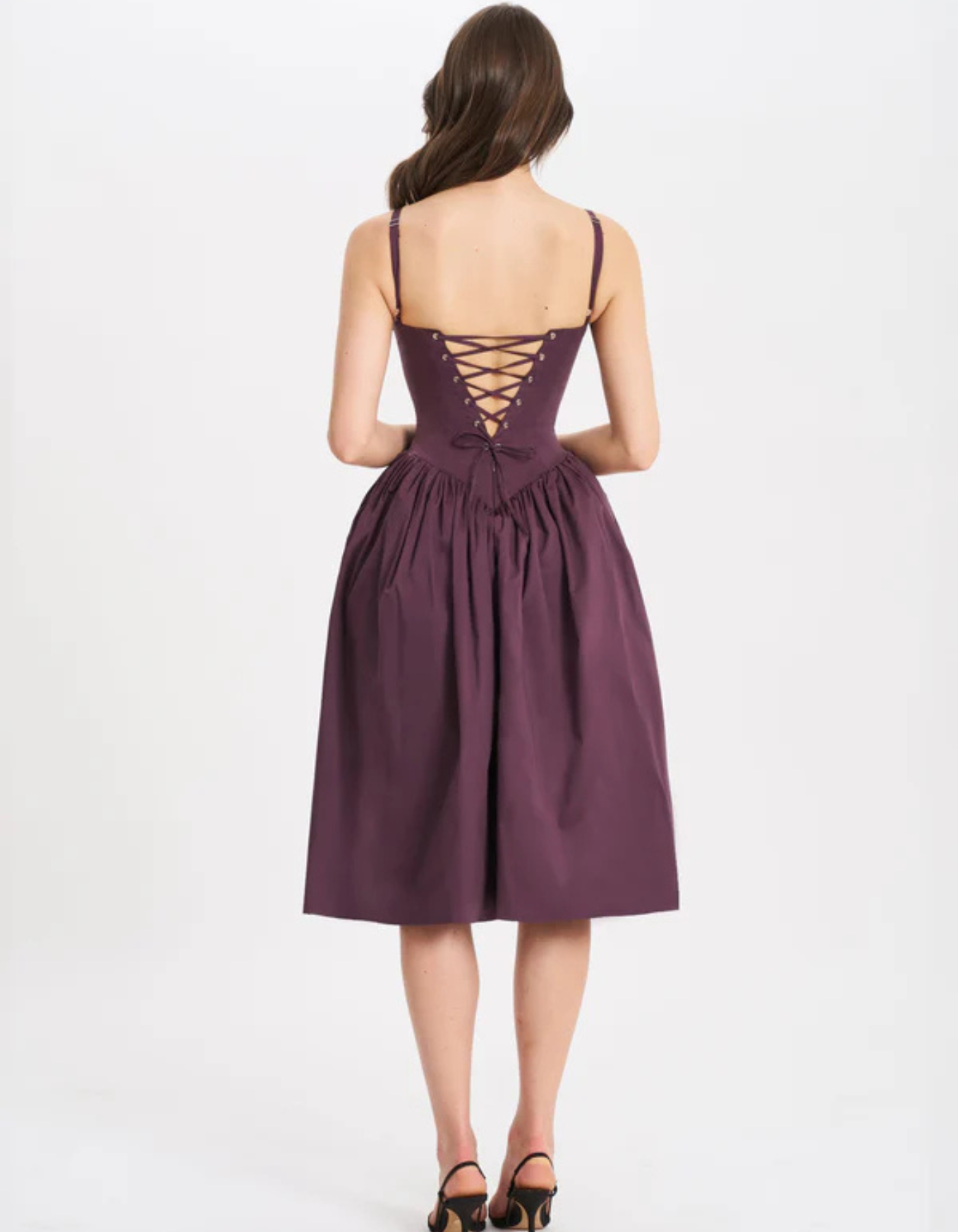 Elysia – Lace-up back detail – Midi dress