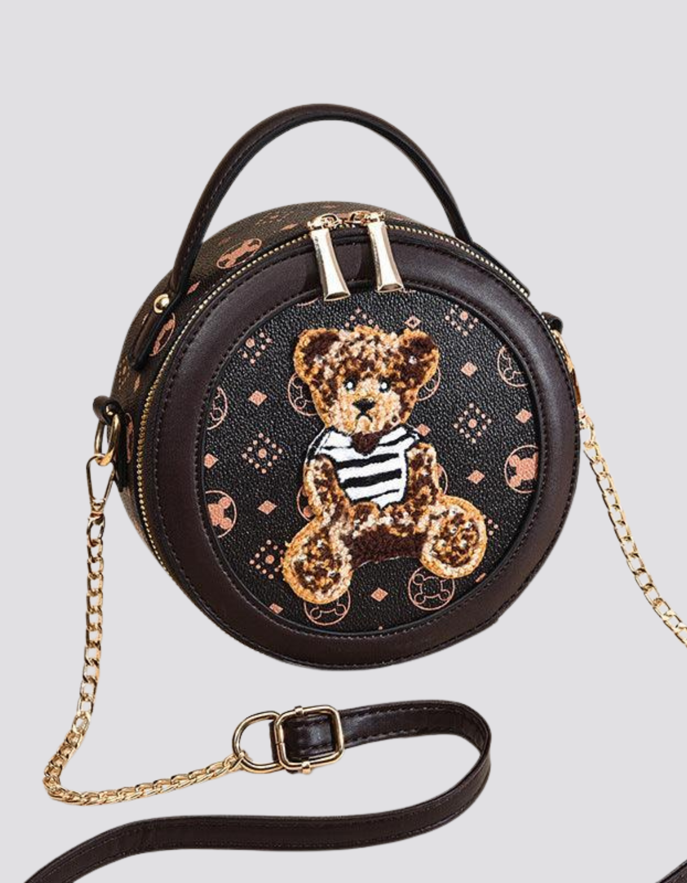 Orsina – Embroidered teddy charm – Crossbody handbag